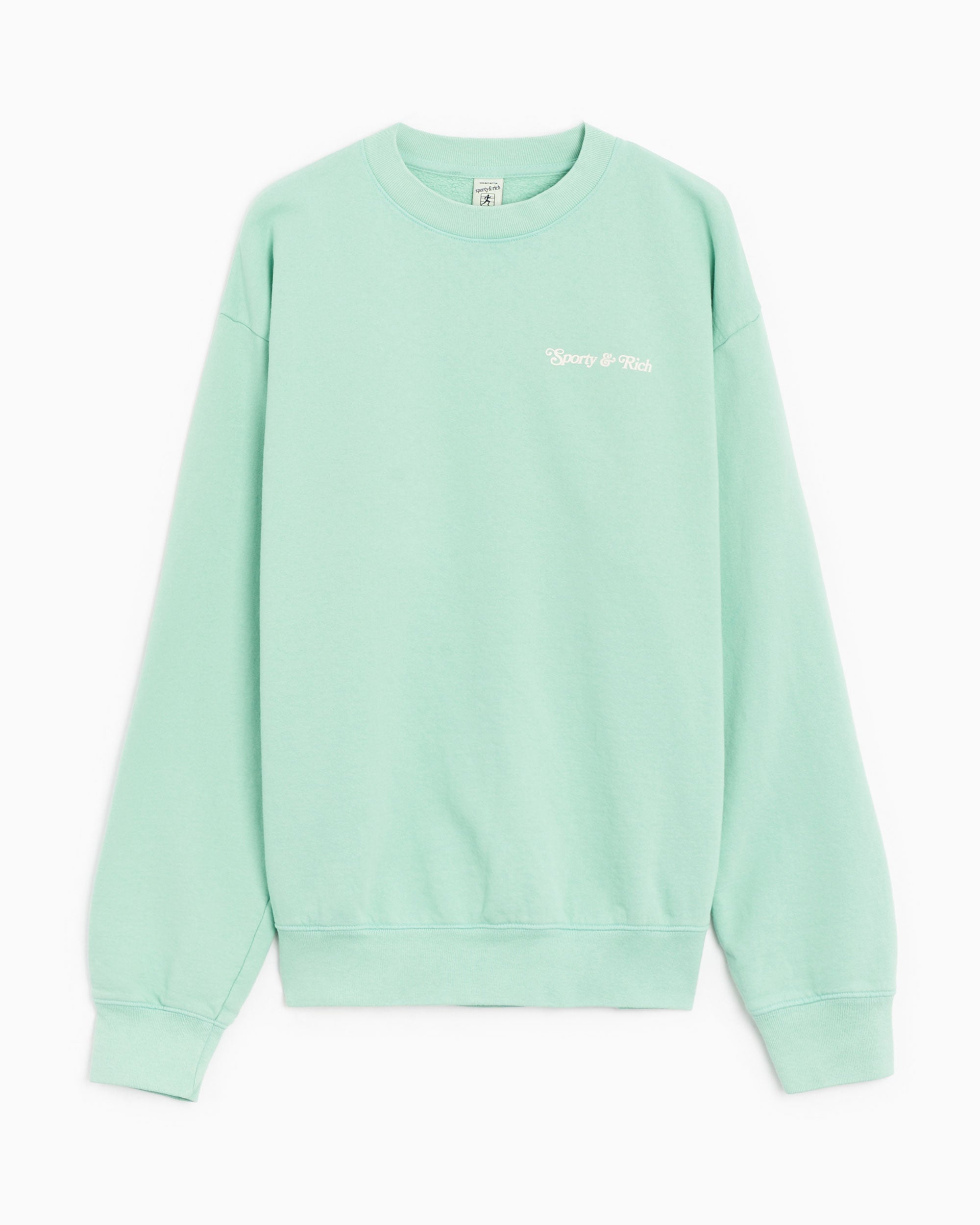 トレーナー/スウェット L'Appartement SPORTY&amp;RICH LOGO SWEAT Sporty & Rich S&R logo-print Sweatshirt | Black | FARFETCH