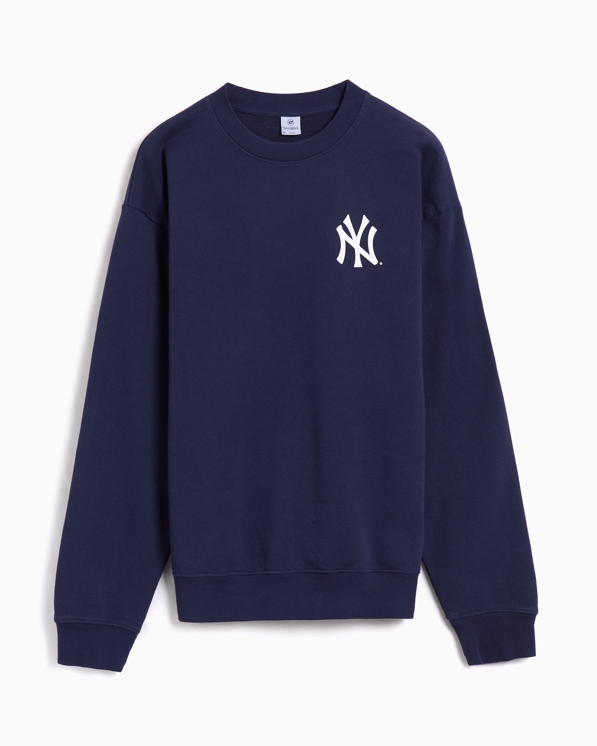 L'Appartement【SPORTY&amp;RICH】 LOGO CREWNEC Vendome Embroidered Crewneck - Navy/White – Sporty & Rich