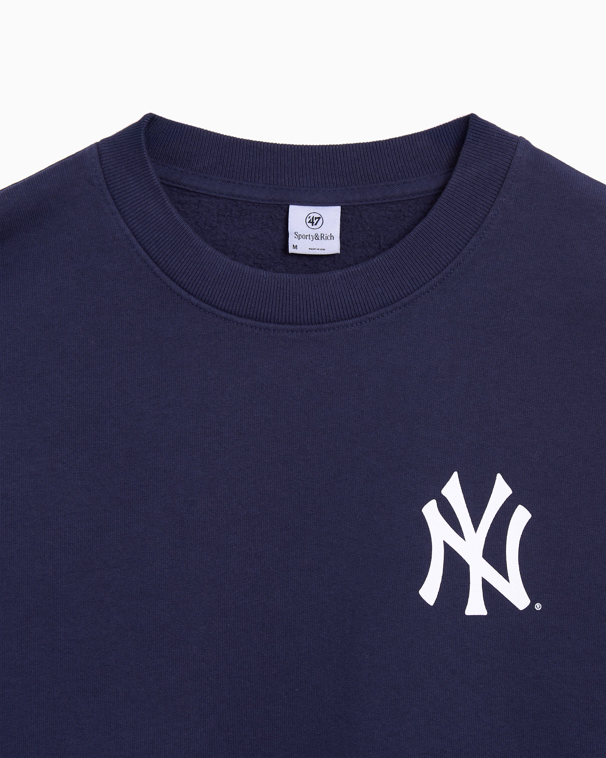 Sporty & Rich x 47 Brand Yankees Serif Logo Unisex Sweatshirt