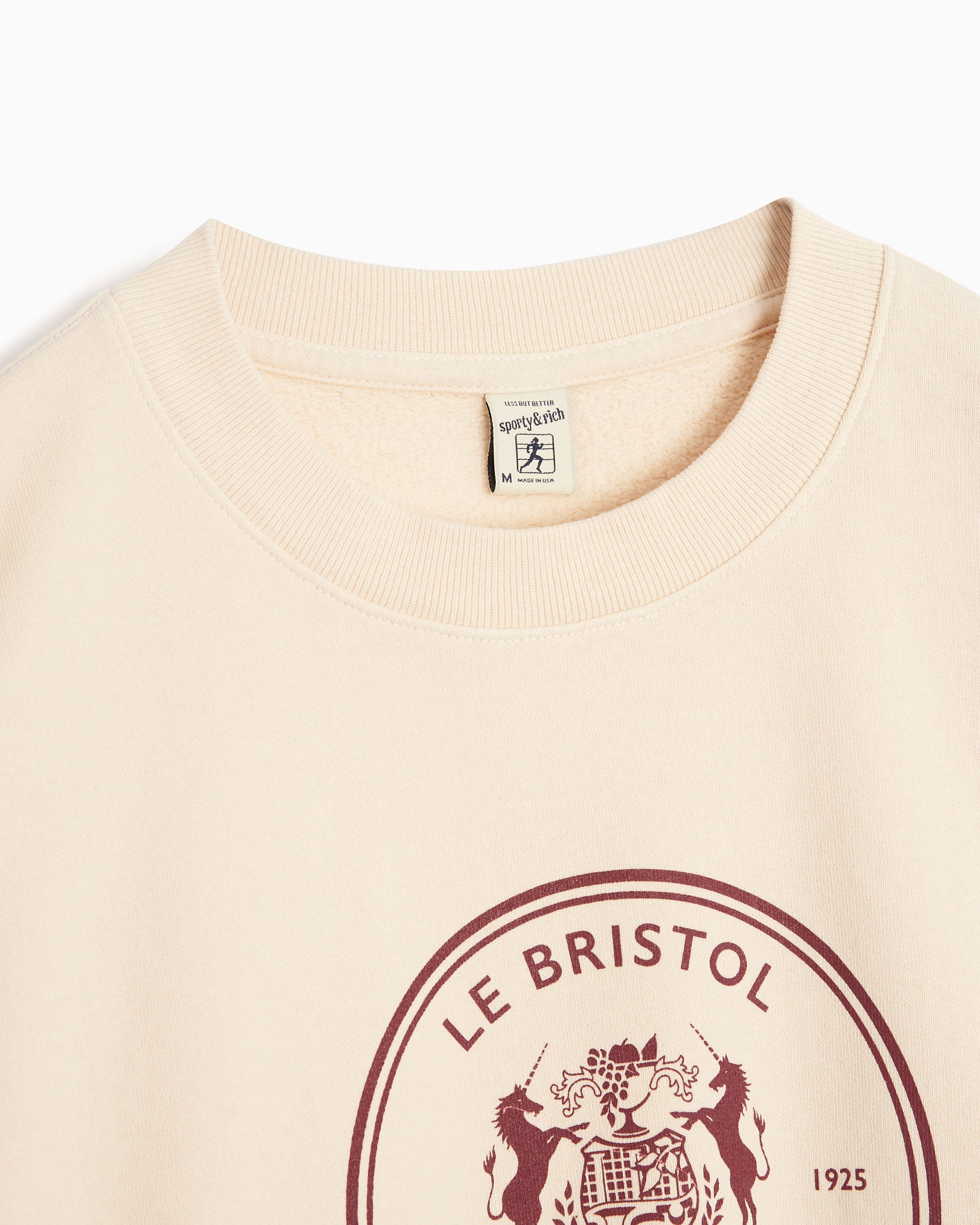 Sporty & Rich x Le Bristol Paris Bristol Crest Unisex Sweatshirt Unise