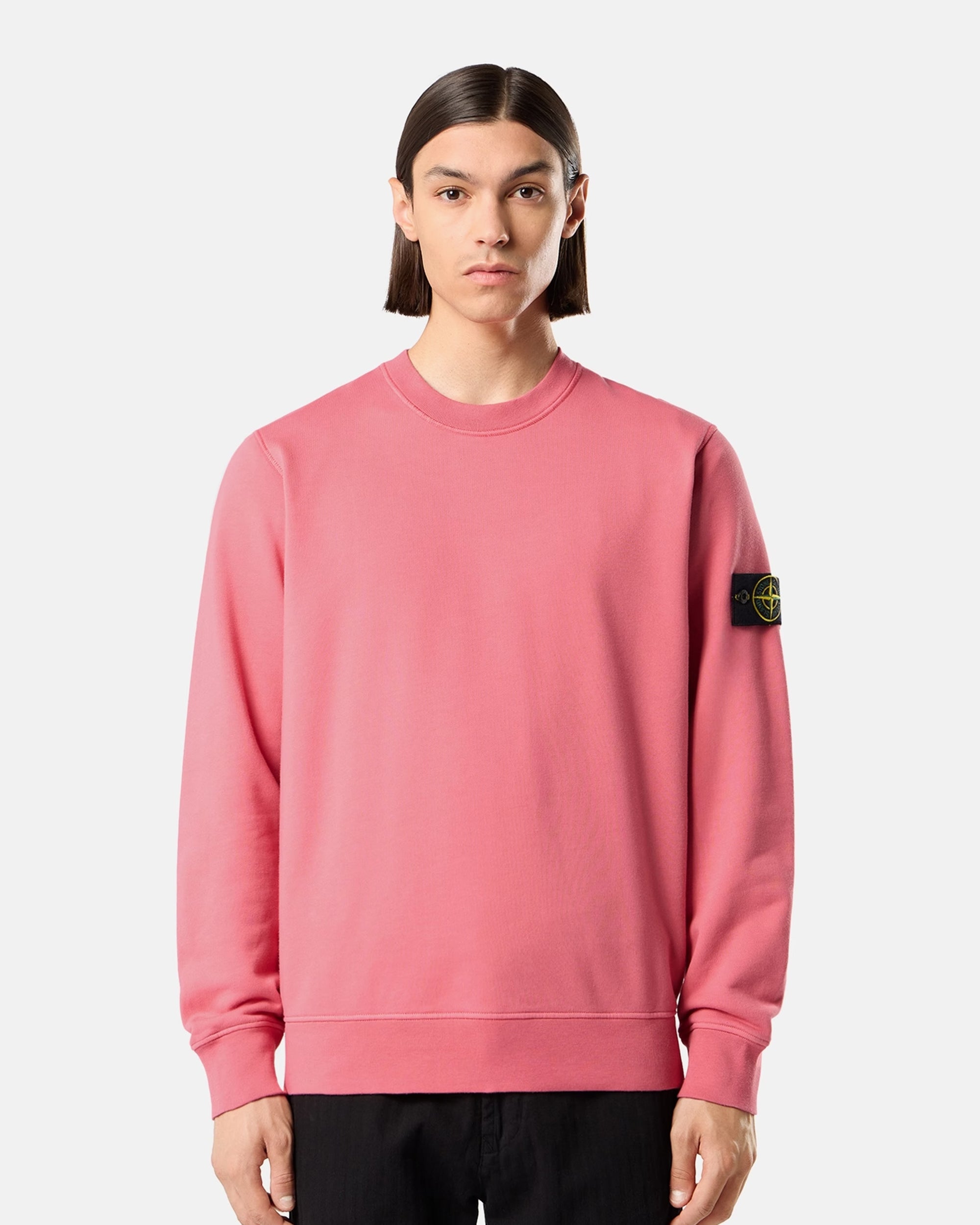 STONE  23ss ピンク スウェット S Stone Island Logo Men's Sweatshirt