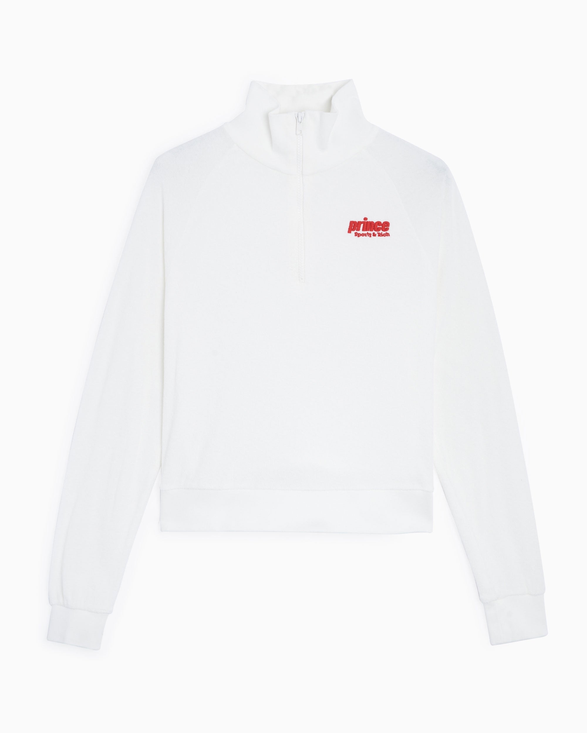 Sweatshirts X Prince Sporty & Rich x Prince Sporty Unisex 1/4 Zip Sweatshirt Unisex Half Zip Sweatshirt - QZ1061WH