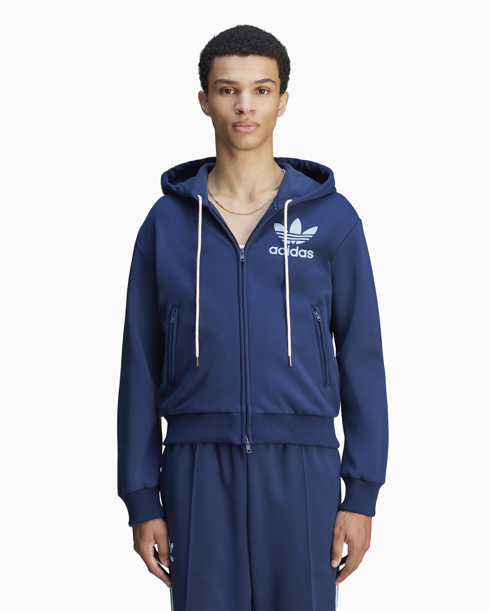 Sweatshirts X Wales Bonner adidas Originals x Wales Bonner Men's Track Hoodie Men's Zip-Up Sweatshirt - JJ2939