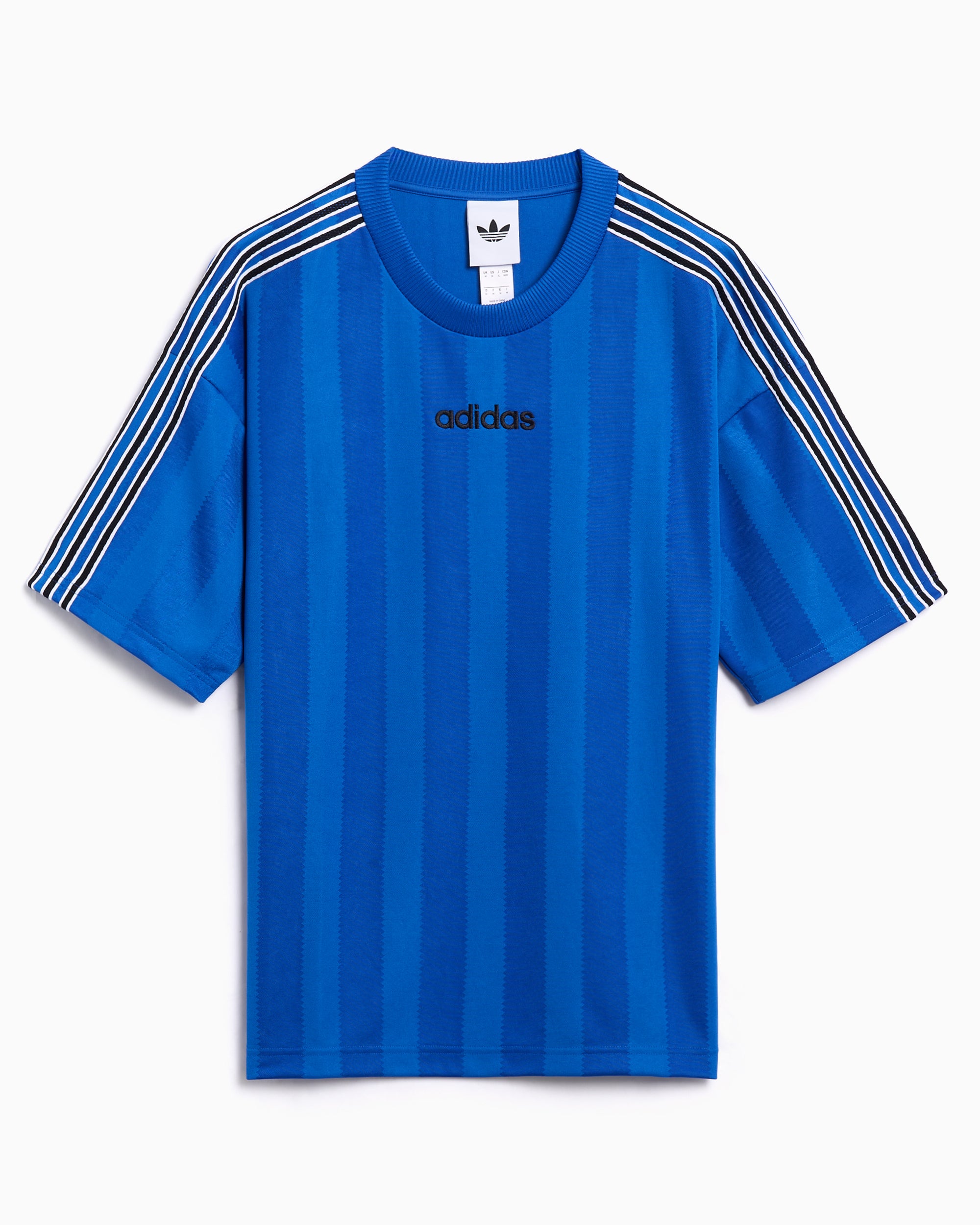 ビンテージ 90s adidas メンズL ユニフォーム　ストライプ　メッシュ adidas Originals 90s Relaxed Men's Jersey T-Shirt