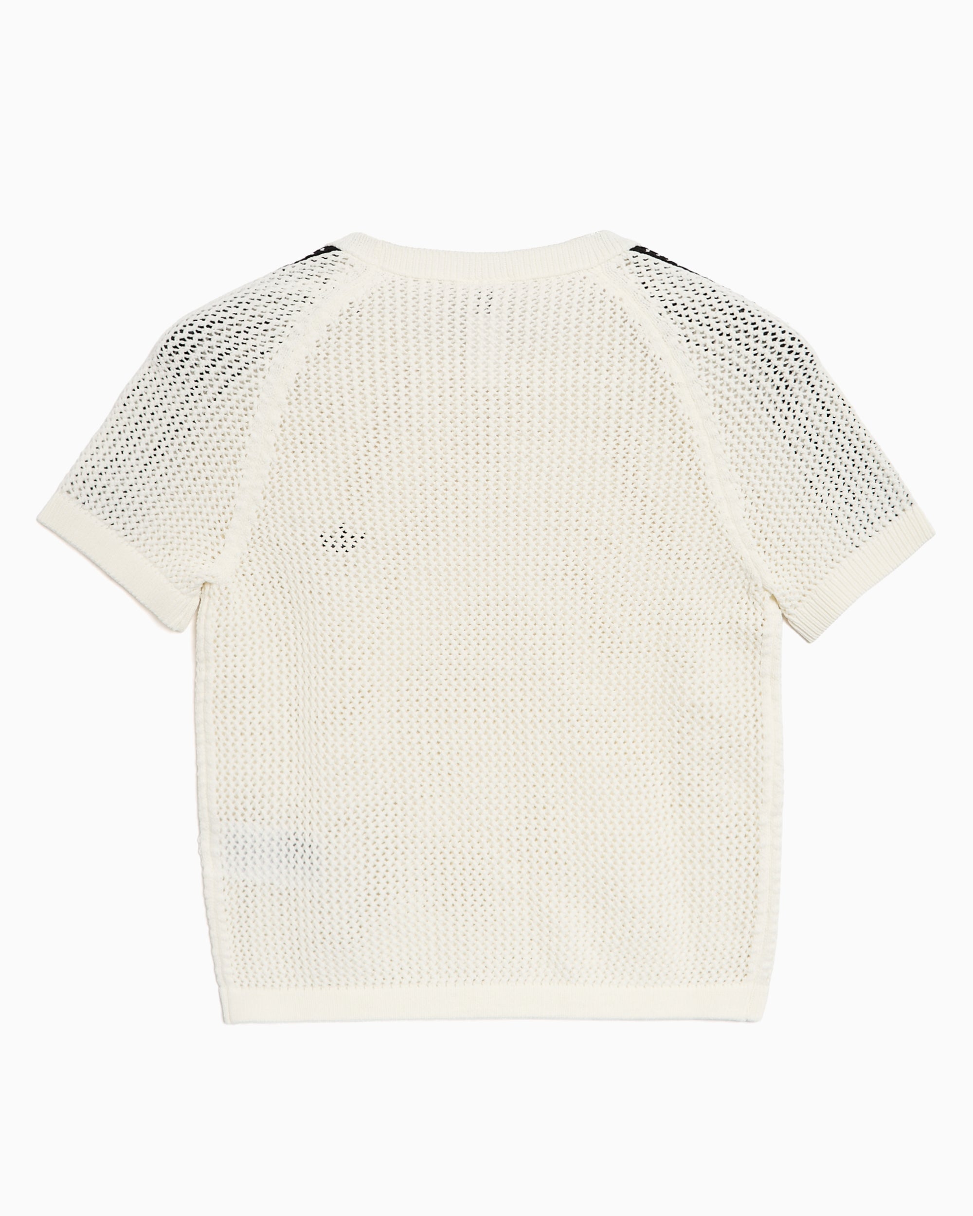 Time is on 【COTTON MESH KNIT C/D】 adidas Originals Knitted Crochet Cali Logo Crop Women's T-Shirt
