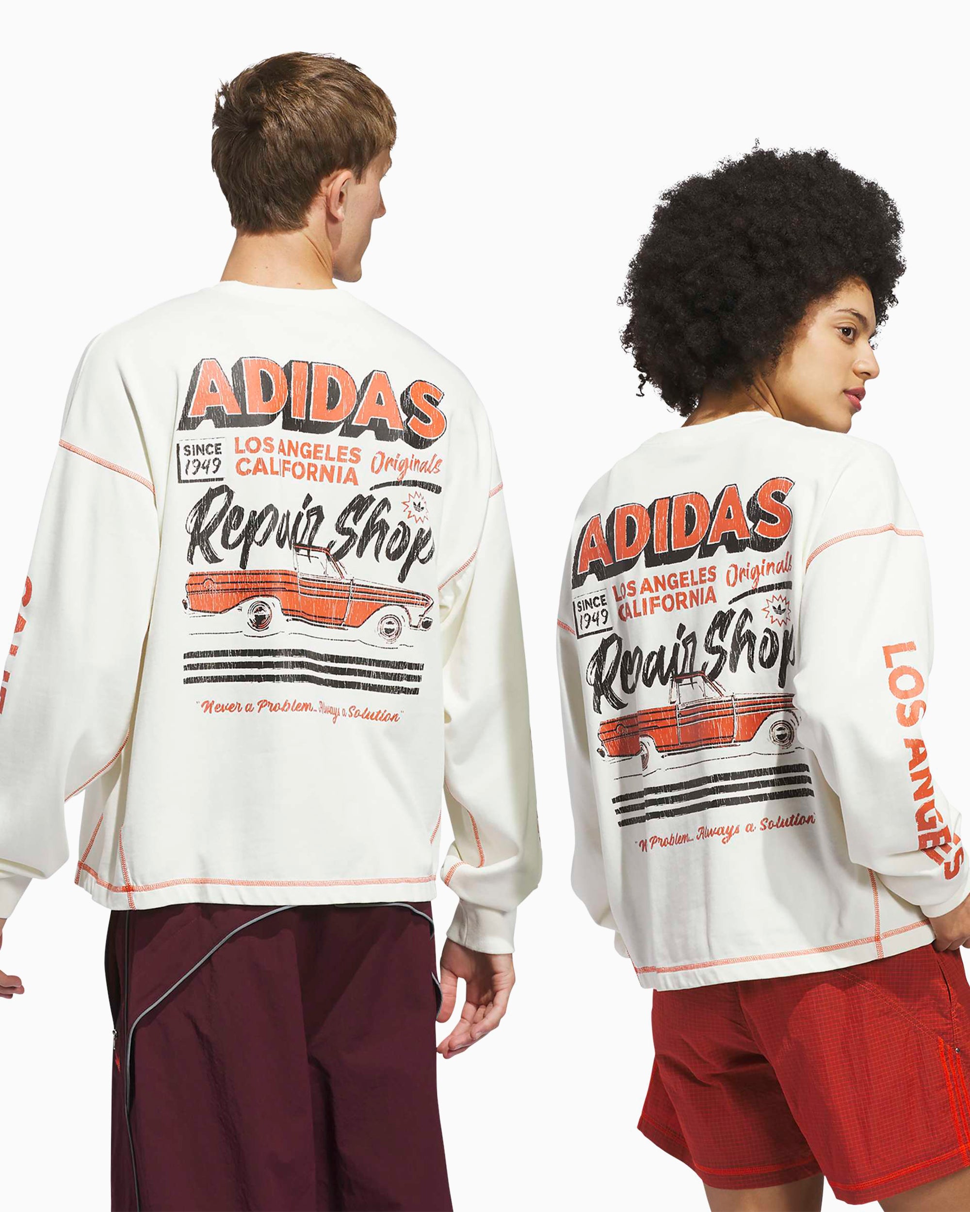 adidas Originals Los Angeles Wilshire Long-Sleeved Oversize Unisex T-S