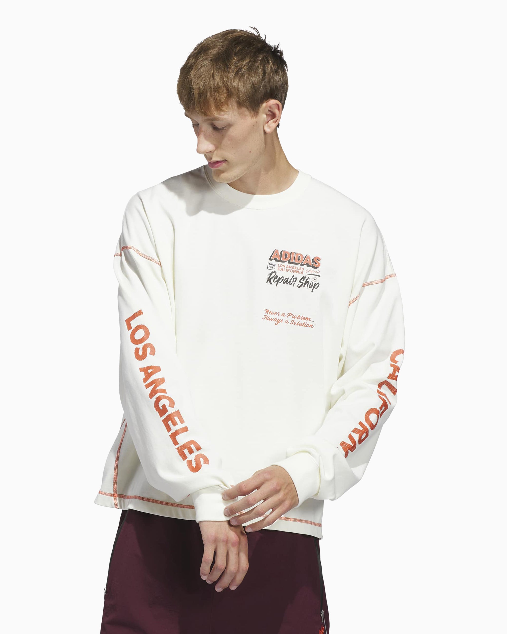 adidas Originals Los Angeles Wilshire Long-Sleeved Oversize Unisex T-S