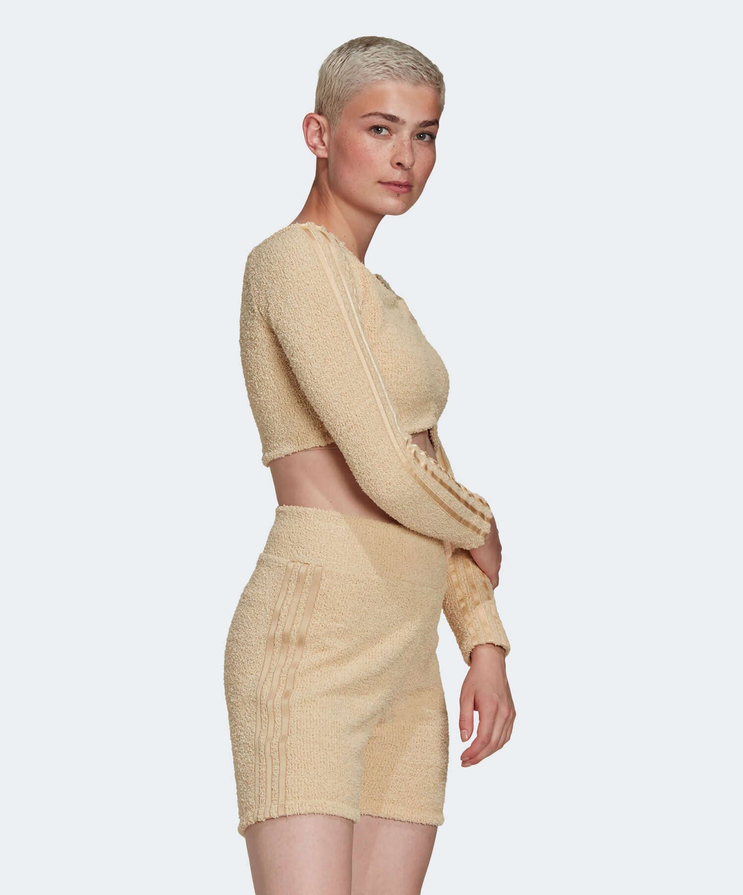 off shoulder adidas dress adidas Originals Off Shoulder Long-Sleeved Crop Women's T-Shirt
