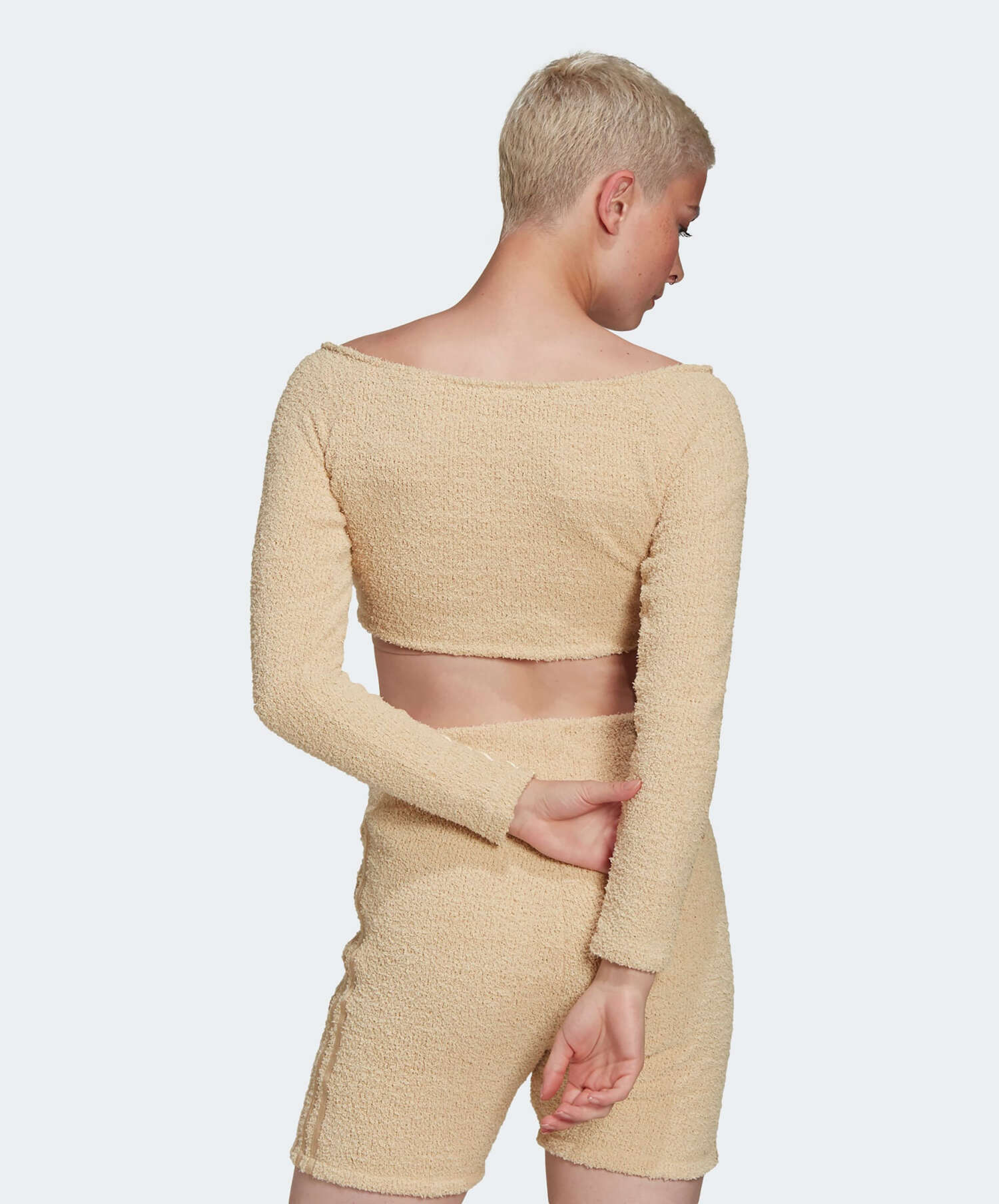 adidas Originals Off Shoulder Long-Sleeved Crop Women's T-Shirt