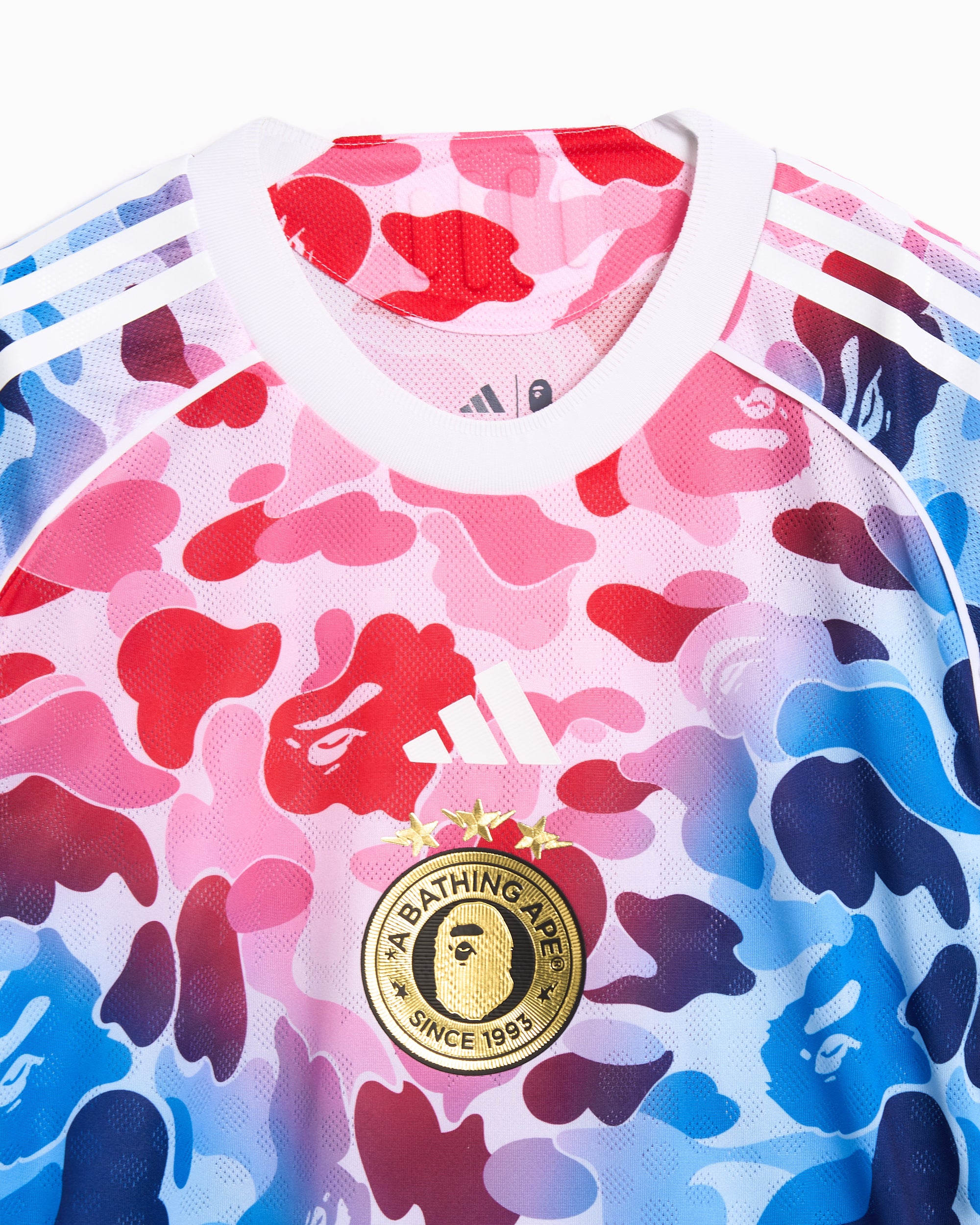 adidas Originals x BAPE Football Graphic Slim Men's Jersey T-Shirt
