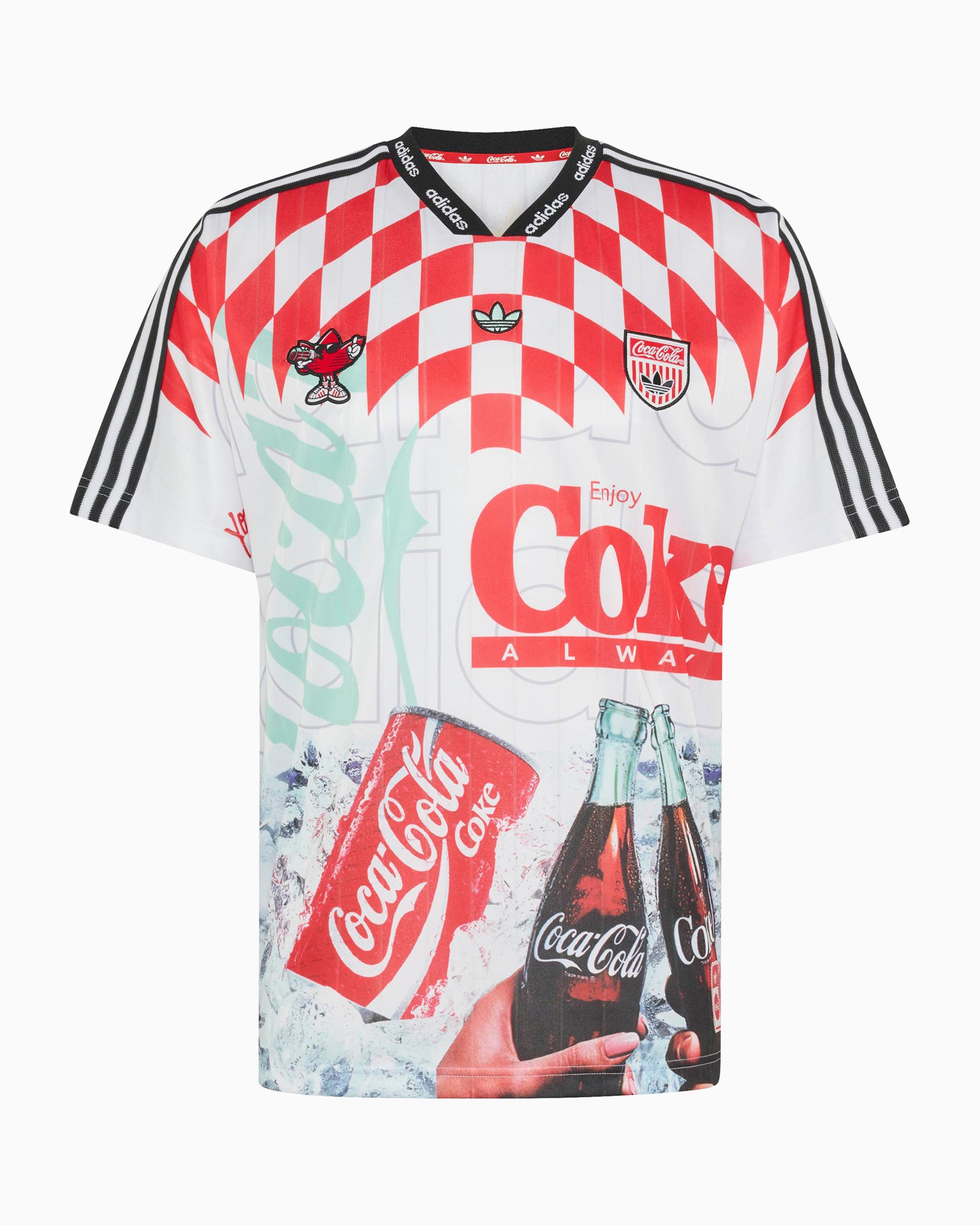 T-Shirts adidas Originals x Coca-Cola Classic Sport Mash-Up Graphic Relaxed Men's Jersey T-Shirt - KY2106
