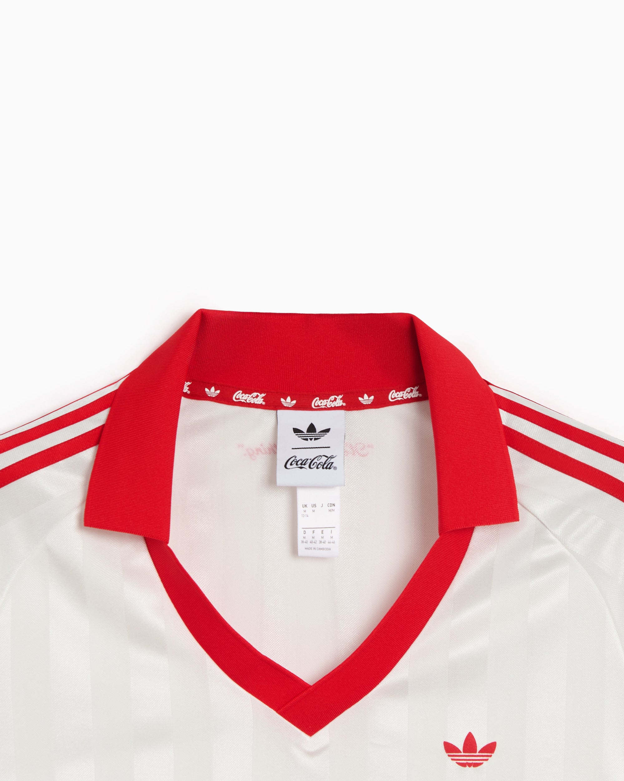Coca-Cola Vネックシャツ ホワイト/レッド adidas Originals x Coca-Cola Logo Crop Women's Jersey T-Shirt
