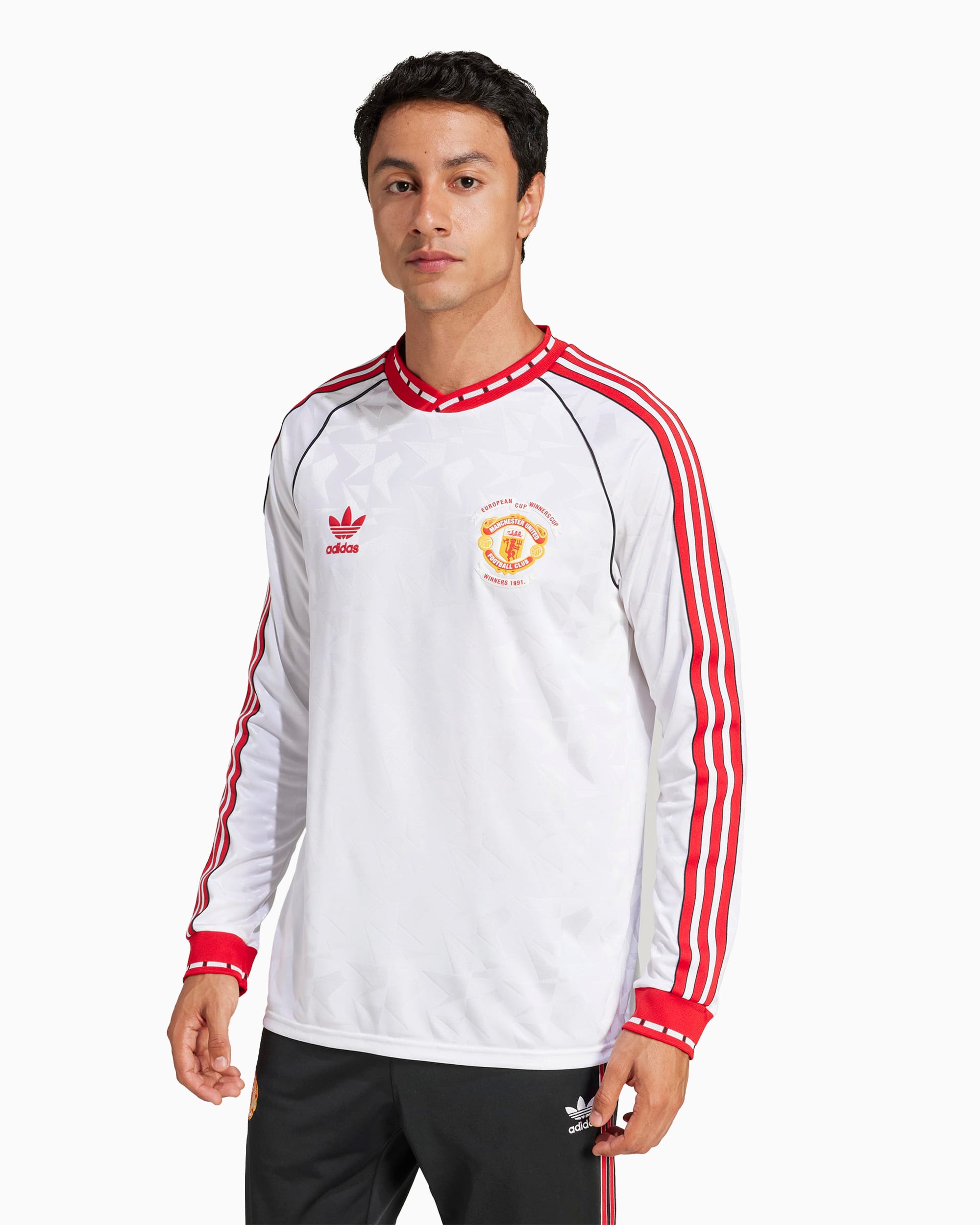 T-Shirts adidas Originals x Manchester United '91 Long-Sleeved Men's T-Shirt - JF0375