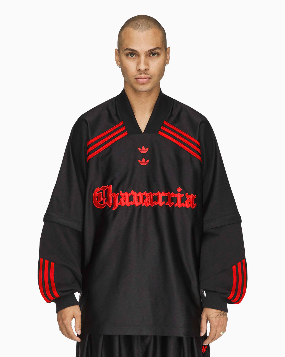 T-Shirts adidas Originals x Willy Chavarria "Dazzle" Graphic Long-Sleeved Oversize Men's Jersey T-Shirt - KZ3116