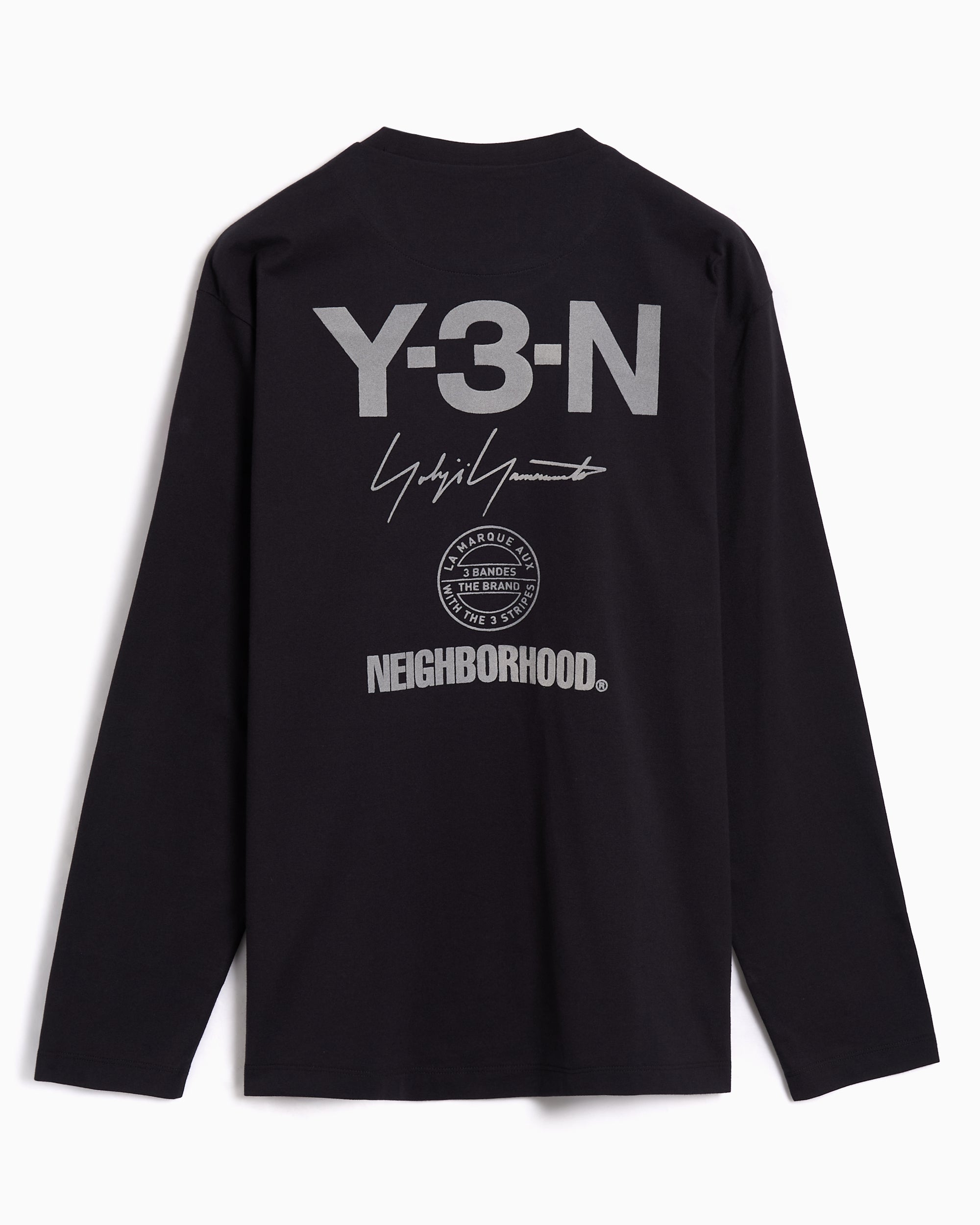 トップス back logo long T-shirt adidas Y-3 x Neighborhood Logo LS Long-Sleeved Relaxed Men's T-Shirt