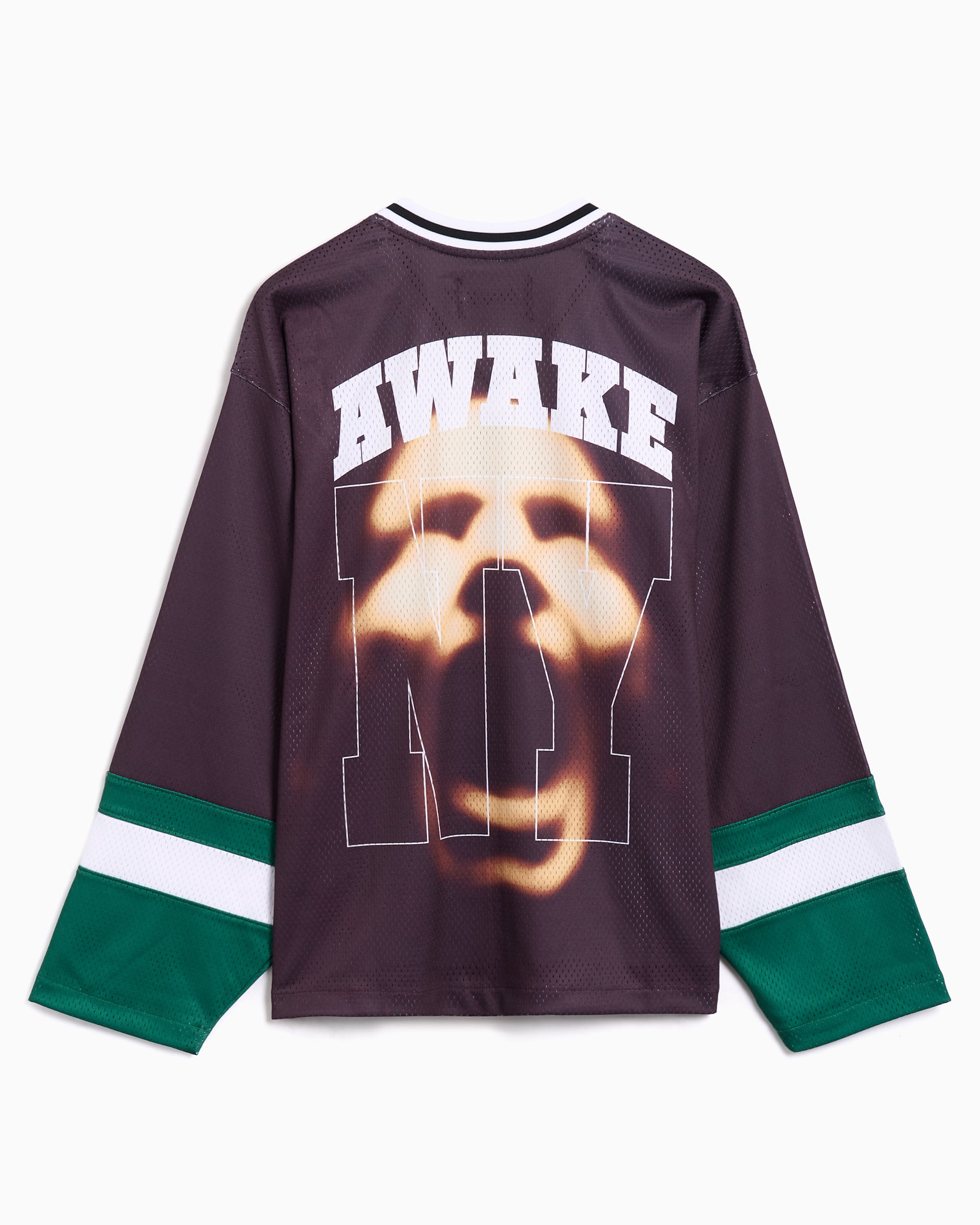 Awake NY Hockey Graphic Long-Sleeved Oversize Men's Jersey T-Shirt