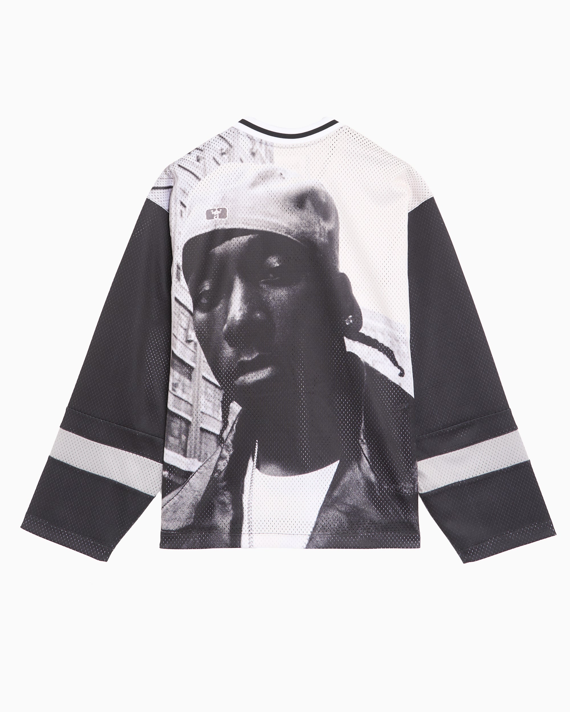 T-Shirts Awake NY x Big L "The Big Picture" Graphic Long-Sleeved Relaxed Men's Jersey T-Shirt - AWK-SP26-TP008-BLK