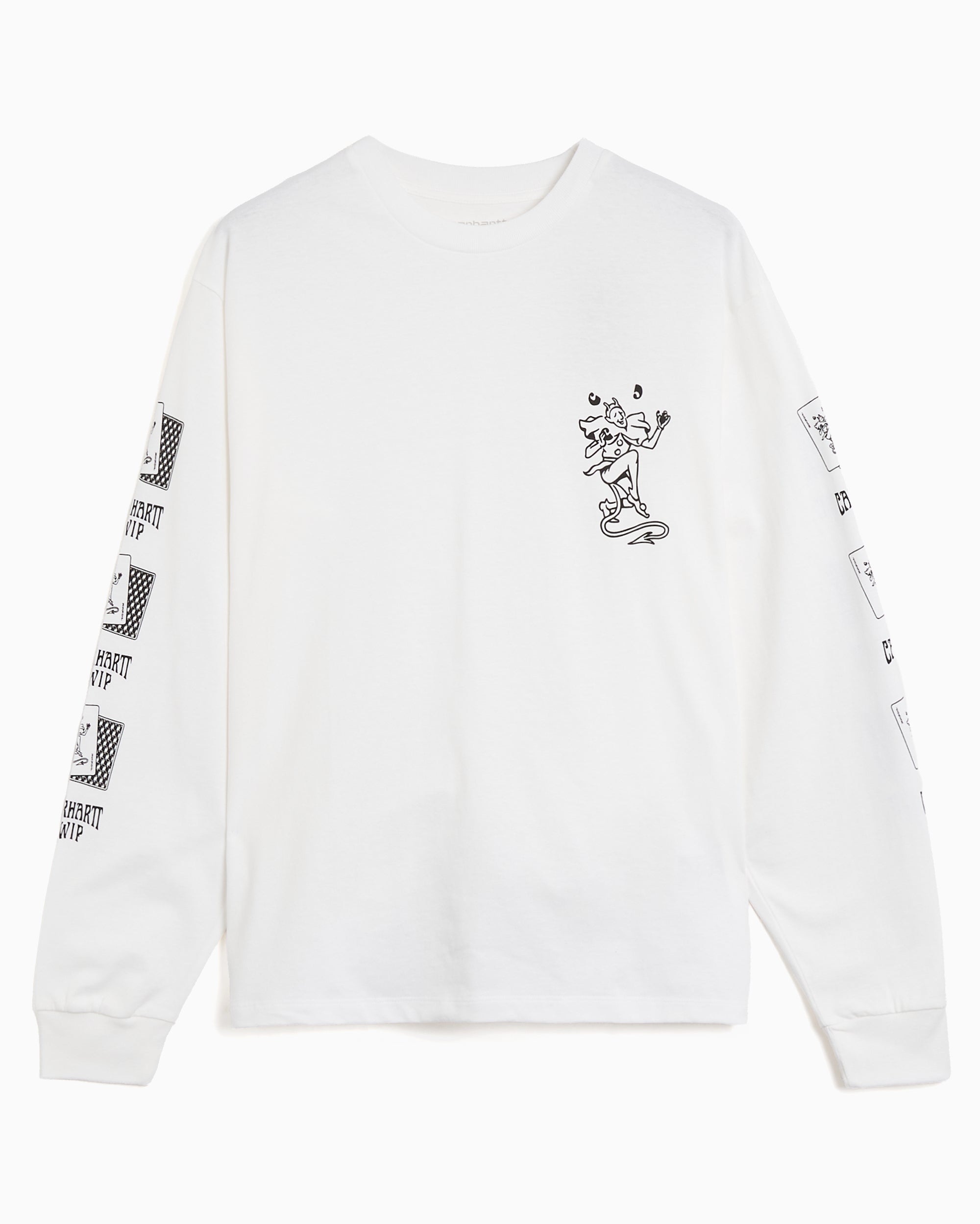 T-Shirts Carhartt WIP Playing Cards Graphic Long-Sleeved Relaxed Women's T-Shirt - I036917-02XX
