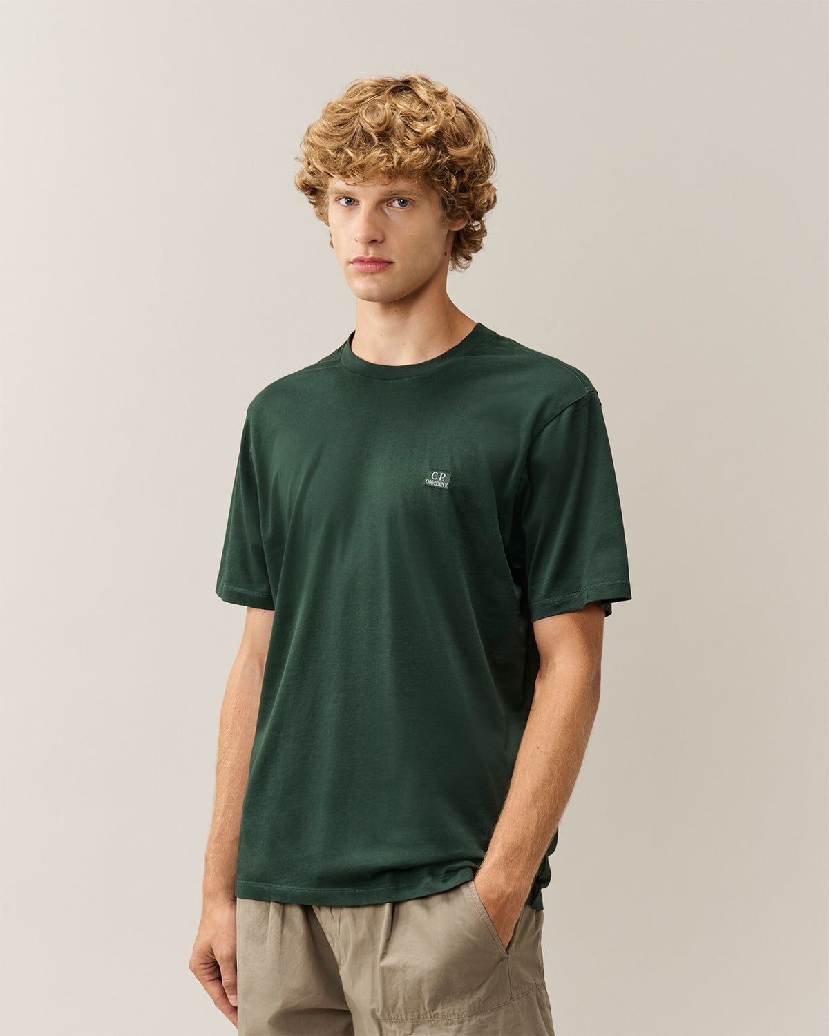 T-Shirts CP Company Logo Men's T-Shirt - 21CMTS726A005100W-697