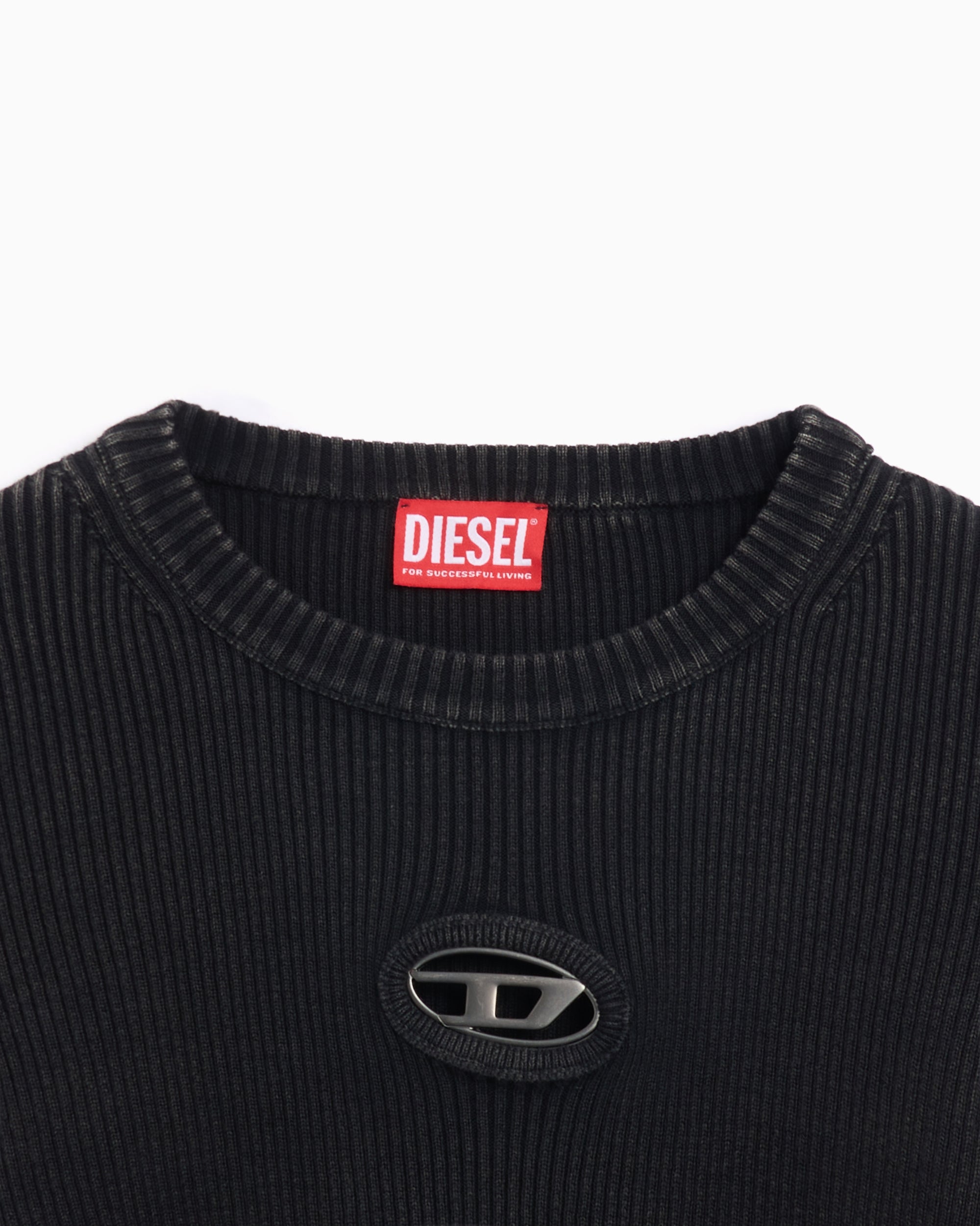 Diesel M-Anchor-A Women's Long Sleeve Knit T-Shirt Slim Women's T-Shir