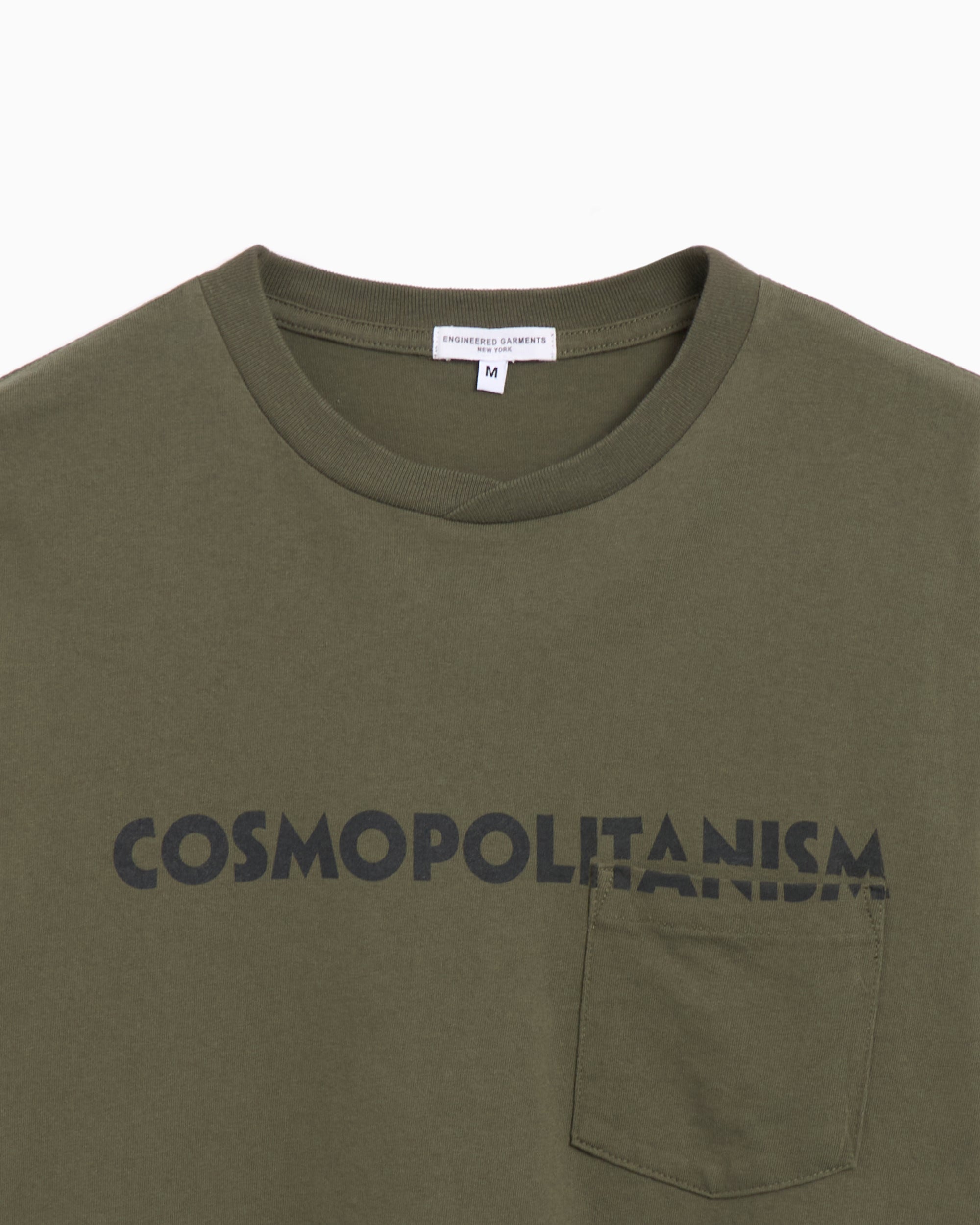 Engineered Garments Printed Cross Crew Neck Men's T-Shirt Men's T-Shir