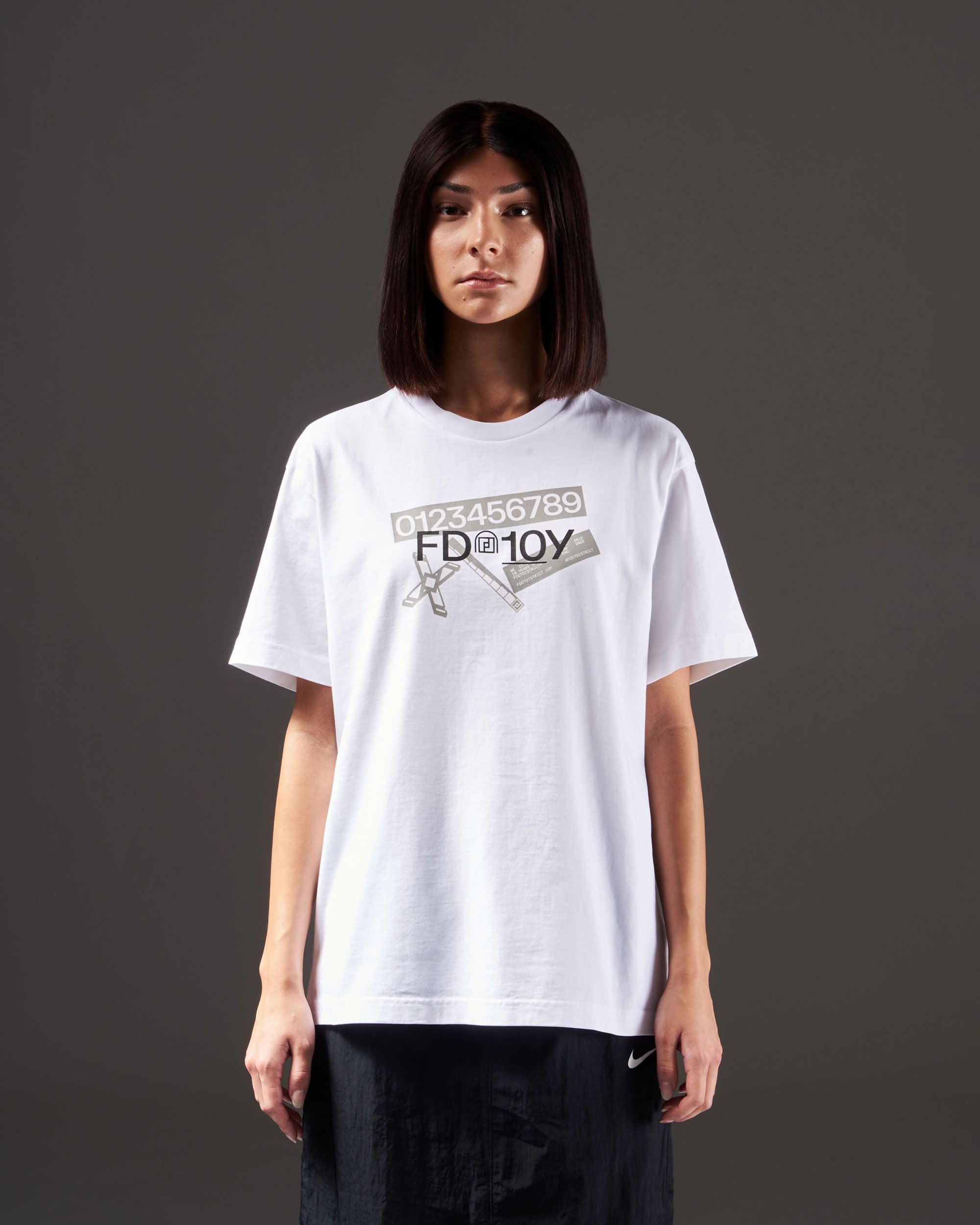 T-Shirts FOOTDISTRICT 10th Anniversary FD10Y Unisex T-Shirt Unisex T-Shirt - FDFW23-TEE1-WHITE
