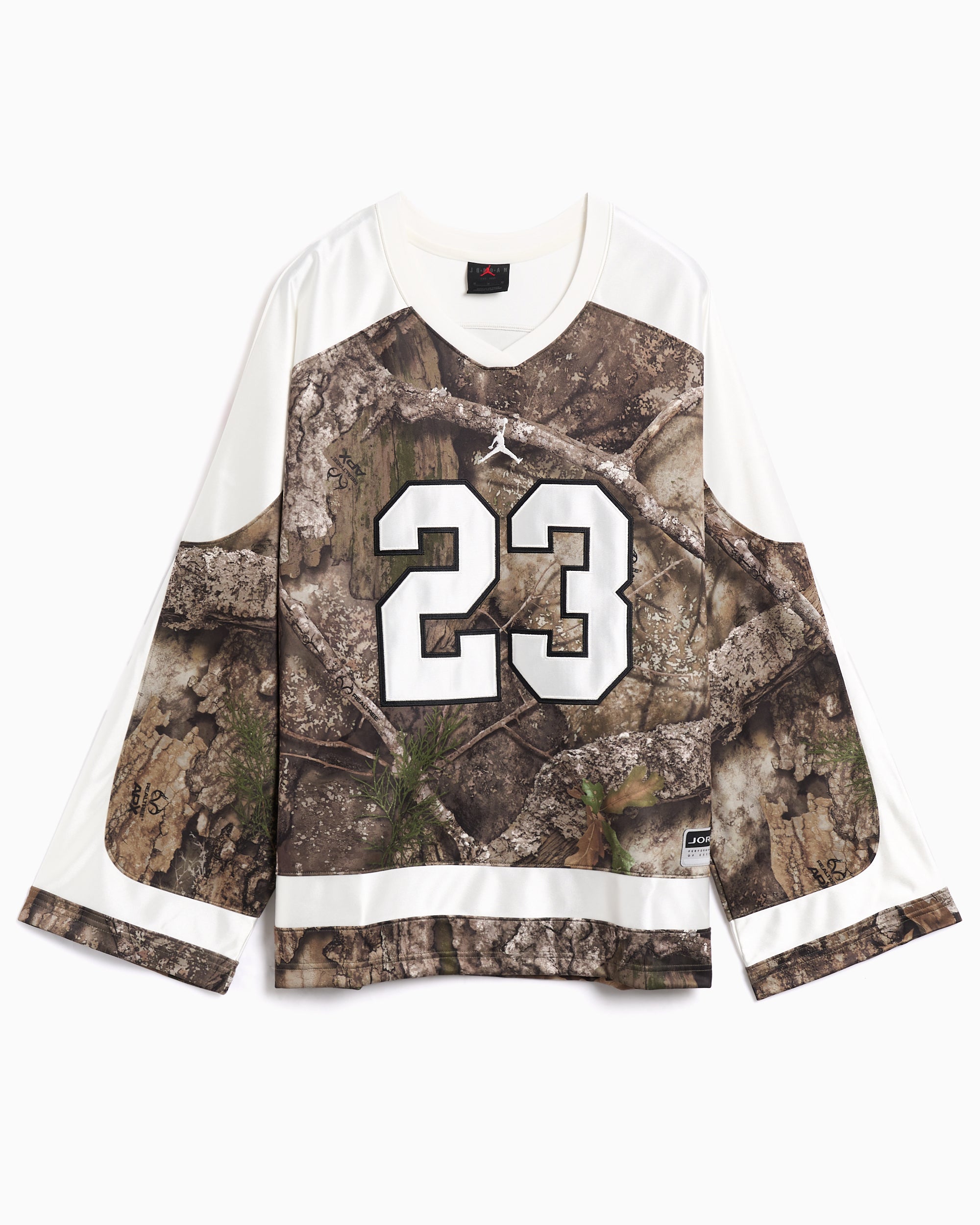 Jordan Brooklyn Realtree Camo Print Half-Sleeved Oversize Men's Jersey