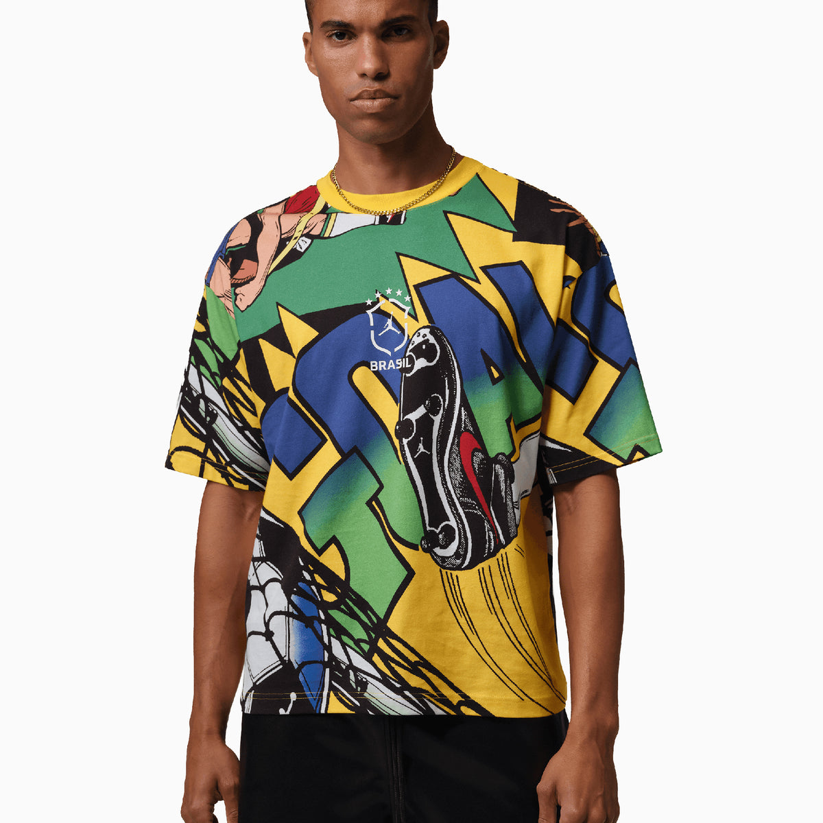 Air Jordan 3 Retro OG Brazil SP???+ Brand New Brasil Jordan T Shirt Jordan Brand Jordan 85 Brazil T-Shirt (VARSITY MAIZE/LUCKY  main image 2