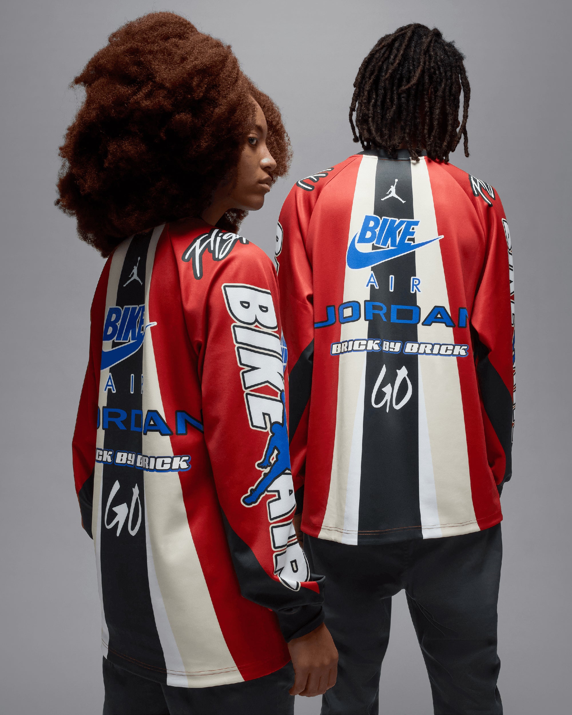 T-Shirts Jordan x Nigel Sylvester Bike Men's Long Sleeve T-Shirt Oversize Men's T-Shirt - HQ1729-623