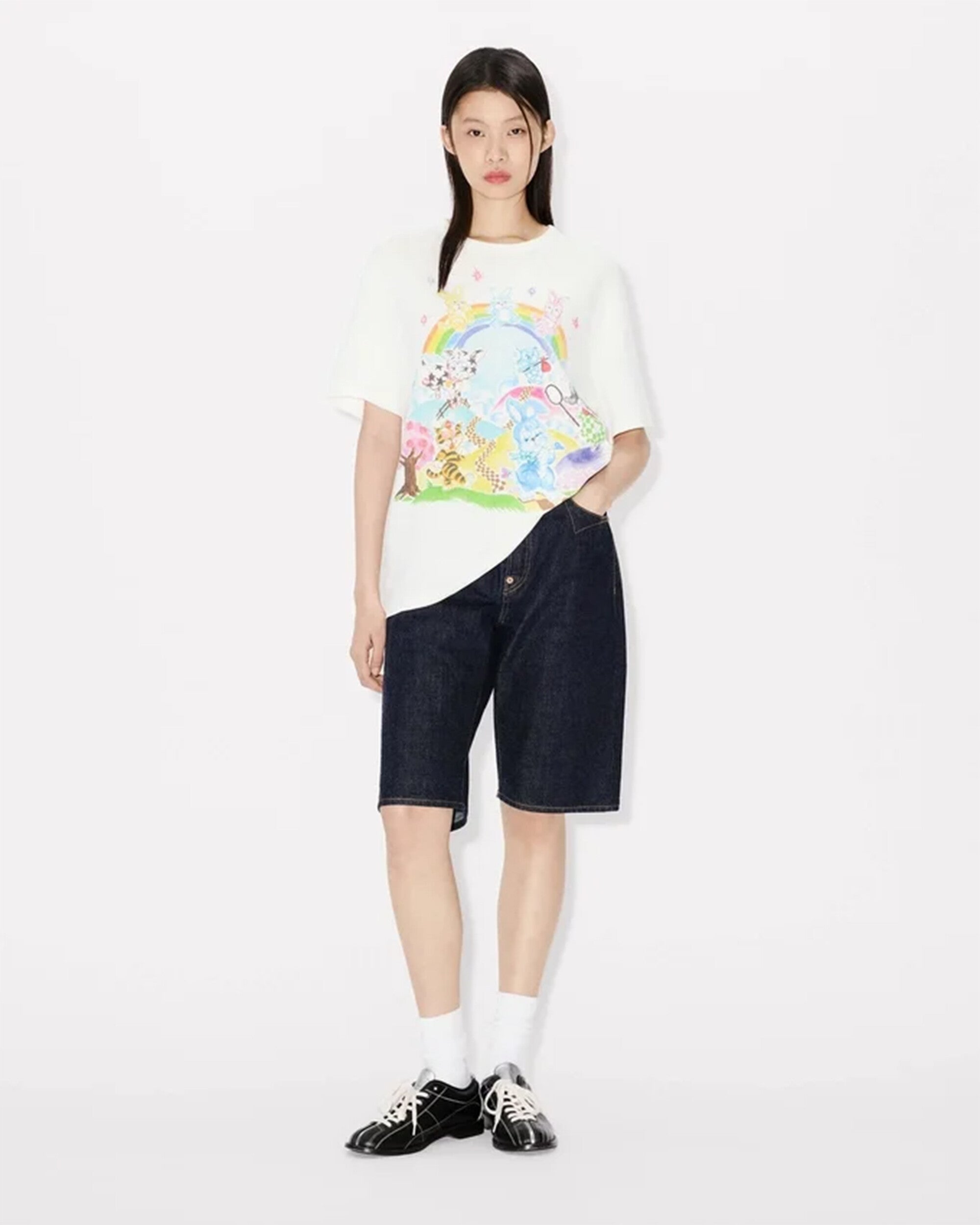 T-Shirts Kenzo "Cartoon" Graphic Men's T-Shirt - FG55TS2134SK-02