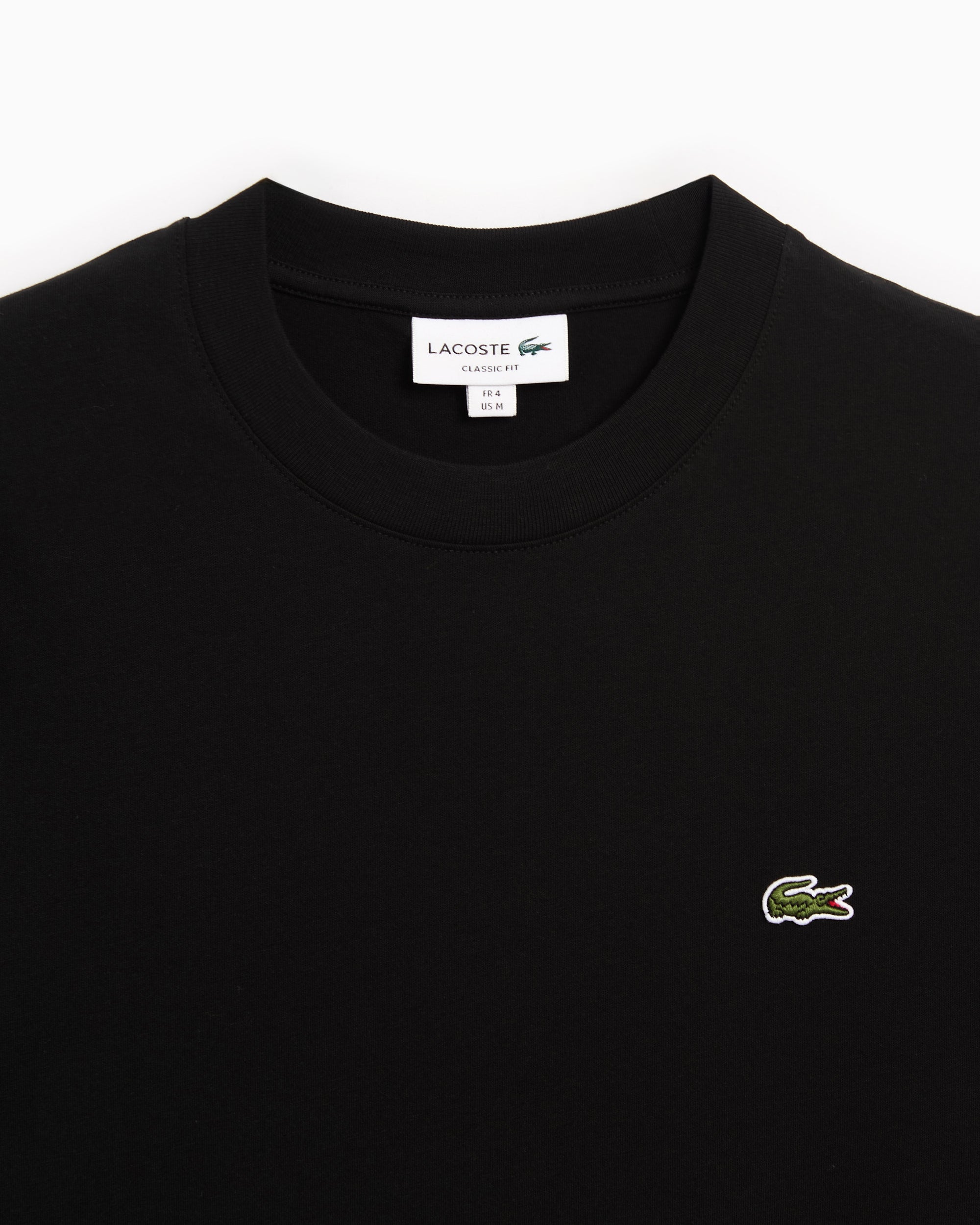 LACOSTE Classic Fit Tシャツ ブラック Lacoste Classic Men's T-Shirt