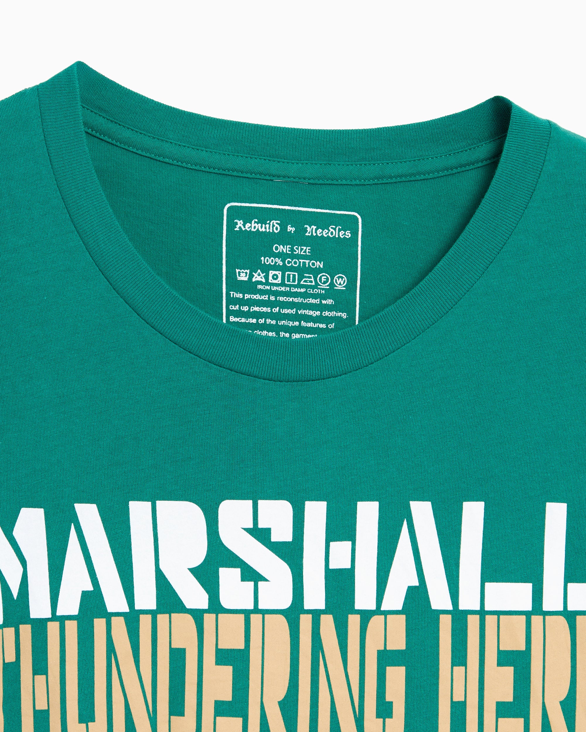 Needles 7 Cut College Graphic Reconstructed Oversize Unisex T-Shirt