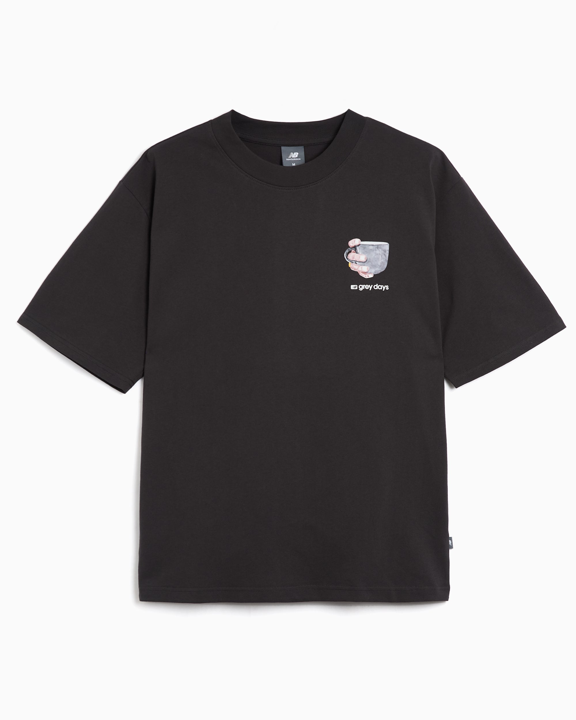 T-Shirts New Balance Grey Days "Coffee" Graphic Oversize Men's T-Shirt - MT6152I1