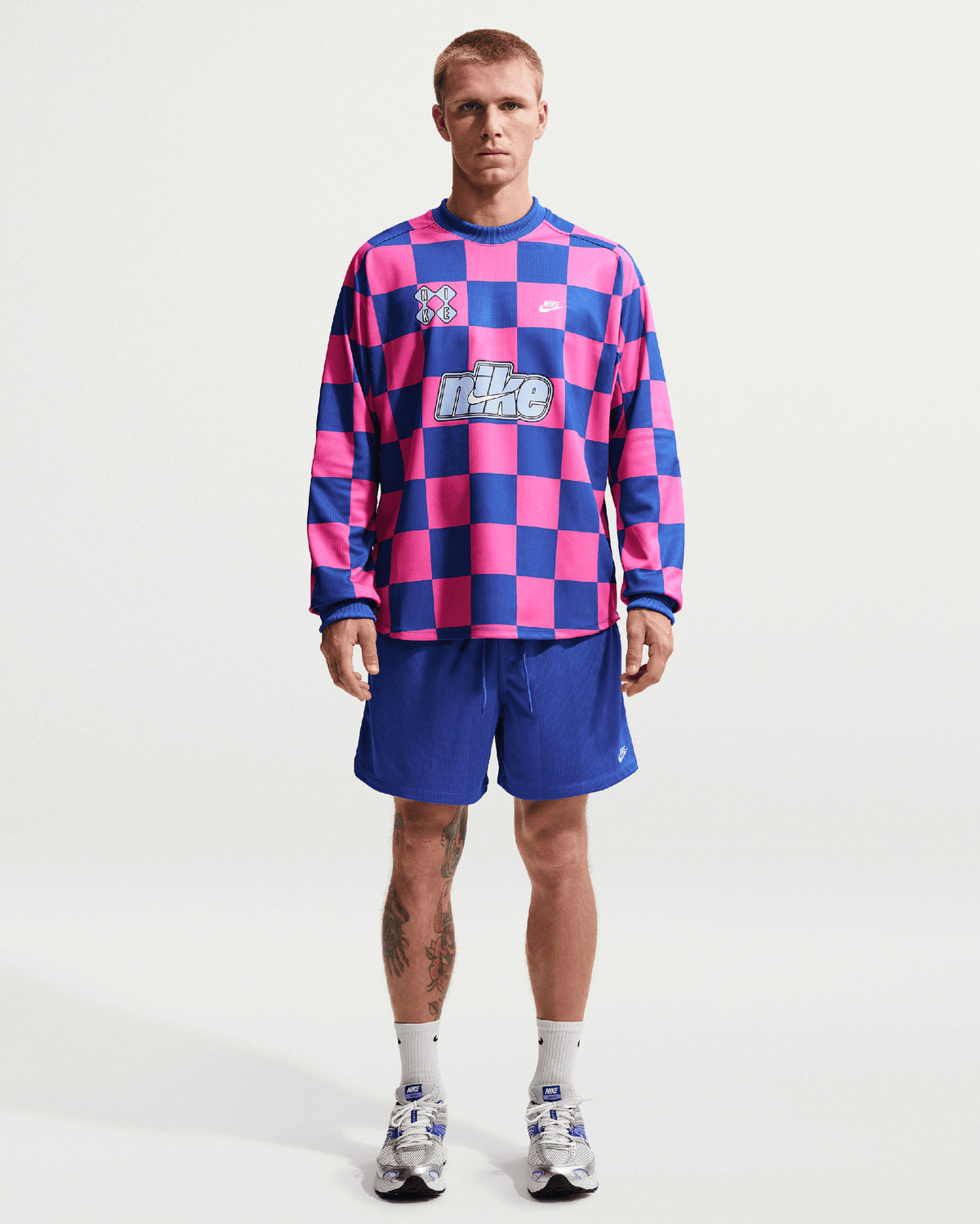 Nike Sportswear Club Goalie Plaid Long-Sleeved Relaxed Men's Jersey T-Shirt — photo 2