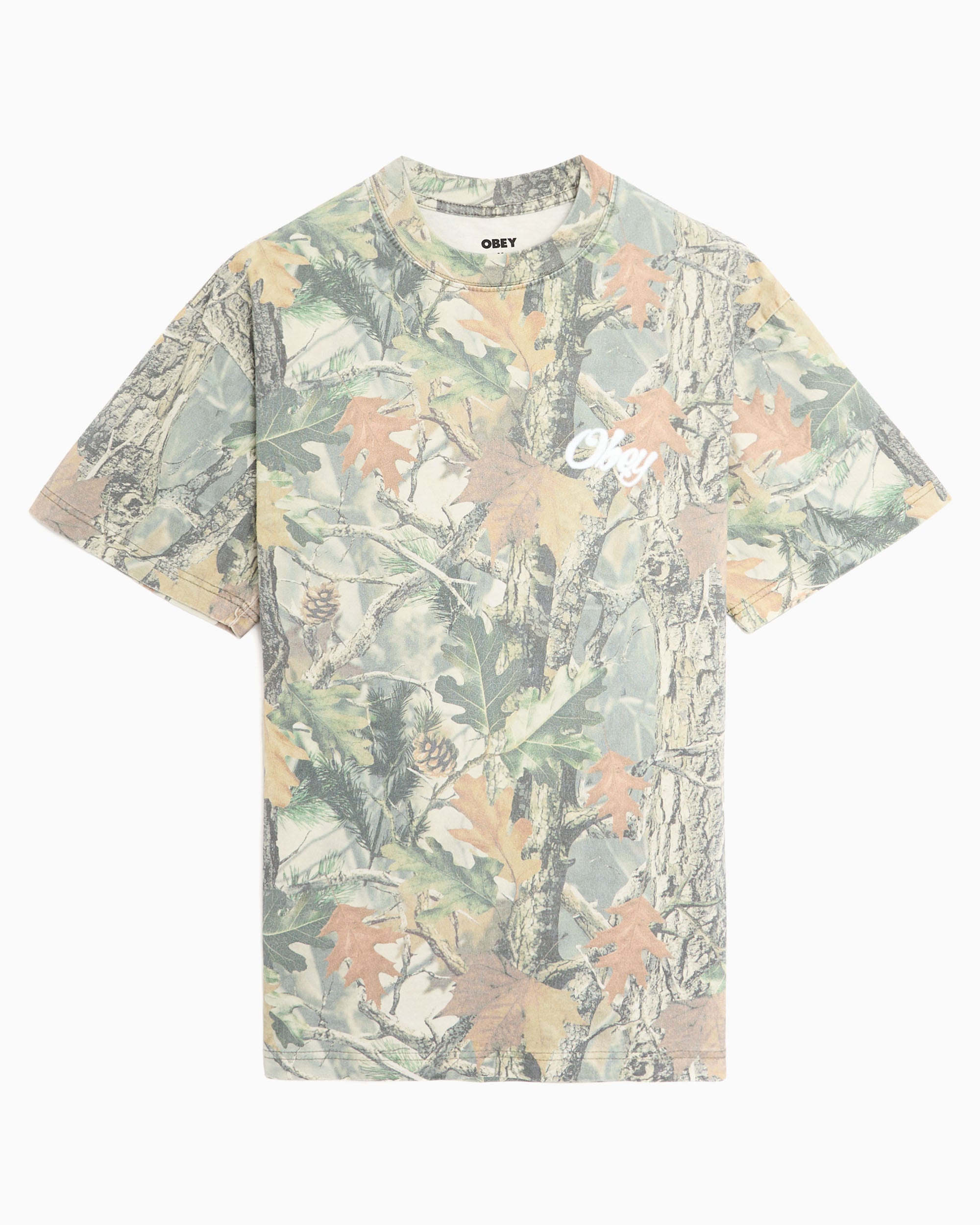 T-Shirts OBEY Clothing Airbrushed Rose Camo Print Men's T-Shirt - 168024324-CAM
