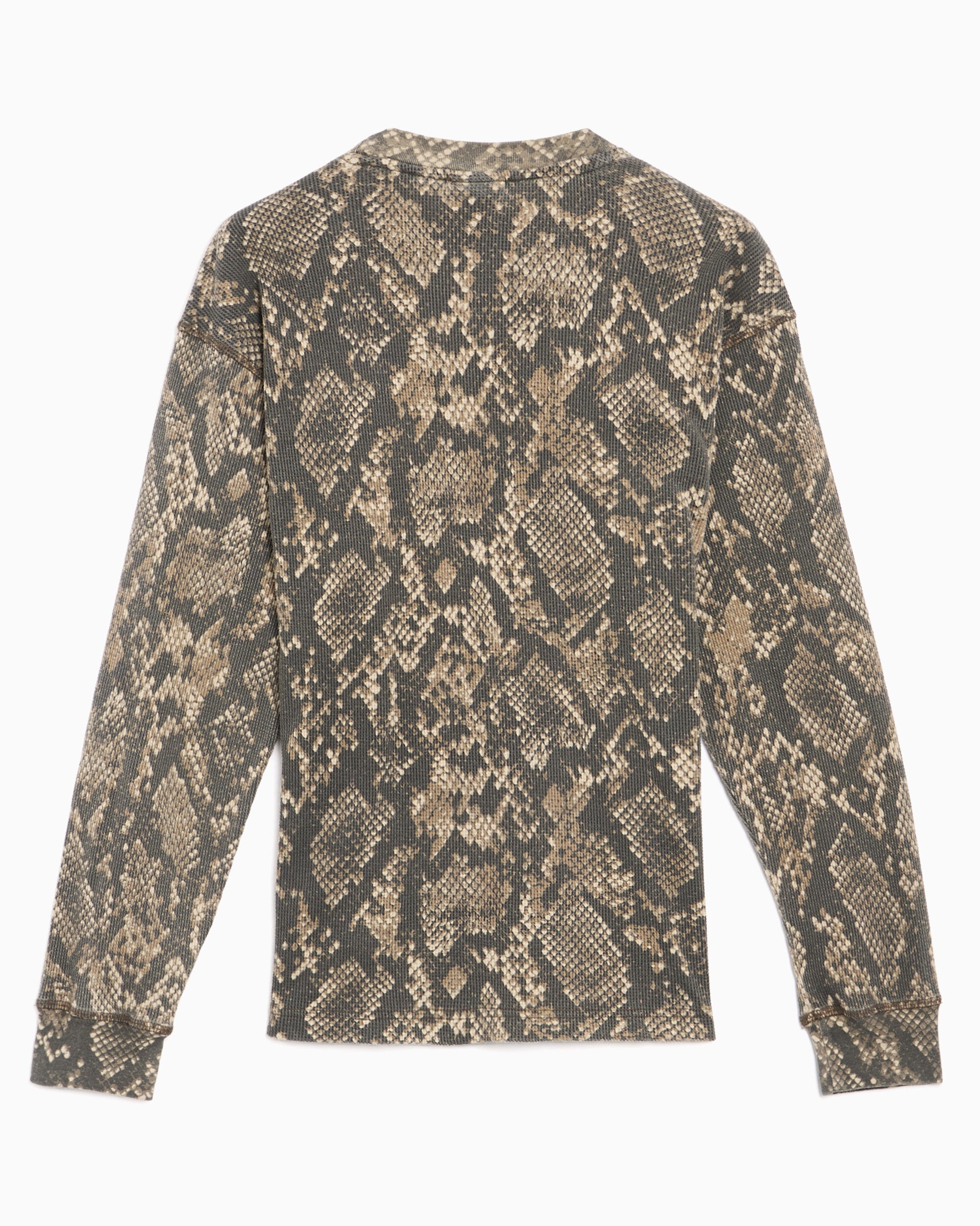 T-Shirts OBEY Clothing Post Thermal Animal Print Long-Sleeved Relaxed Men's T-Shirt - 131030146-DVRS