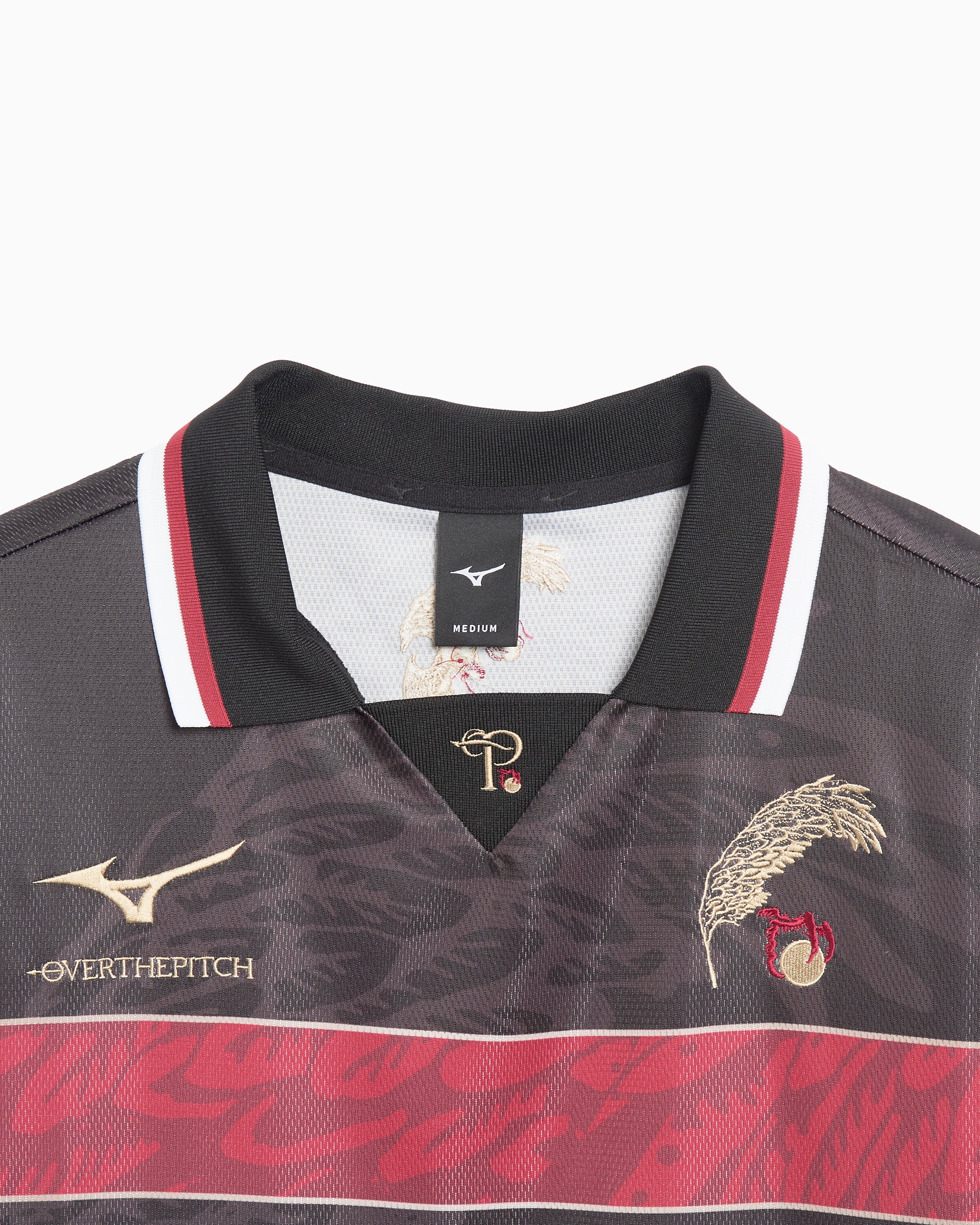 OVER THE PITCH x Mizuno Football Logo Men's Jersey T-Shirt