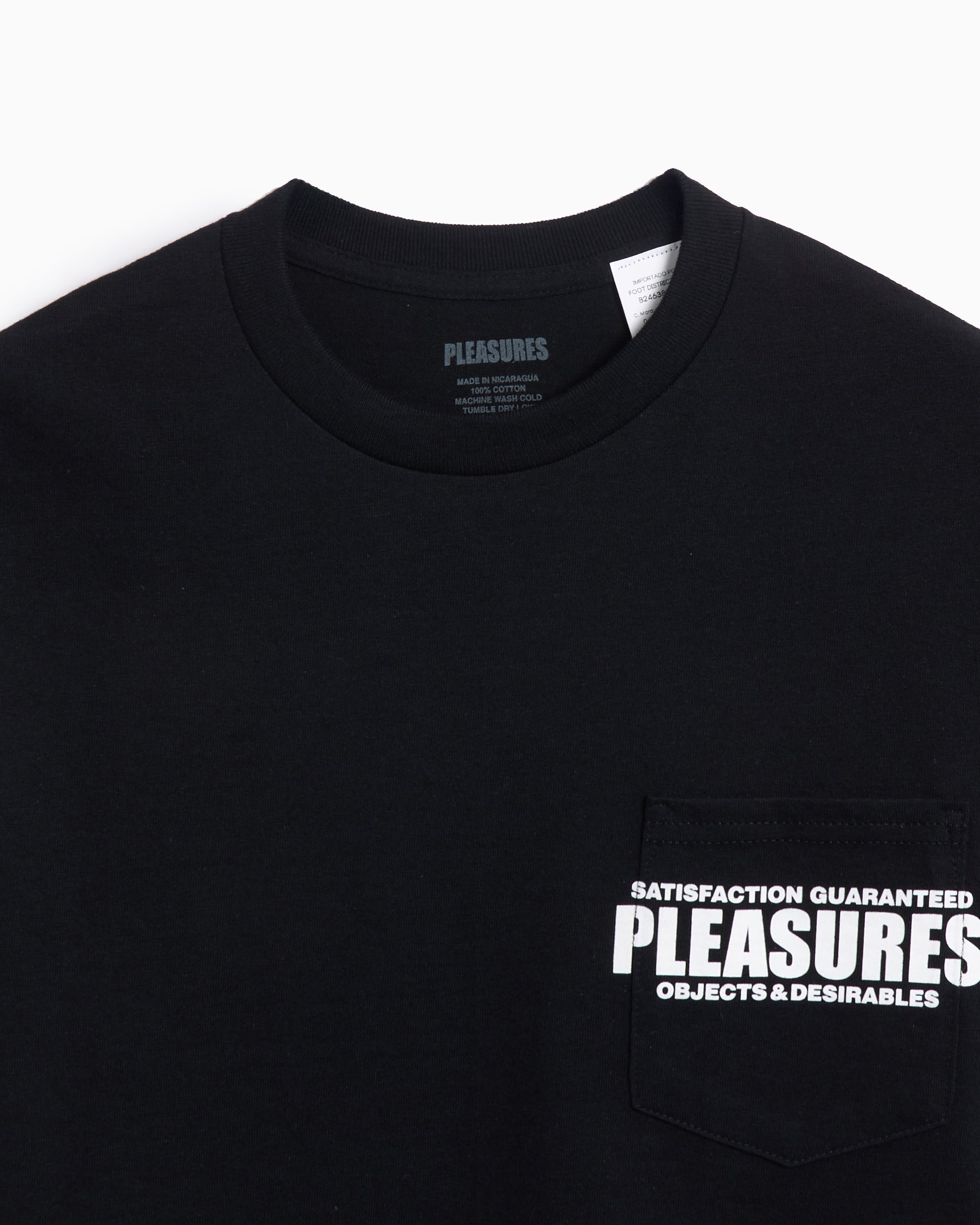 T-Shirts Pleasures Staff Pocket Men's T-Shirt Men's T-Shirt - P24W044-BLACK