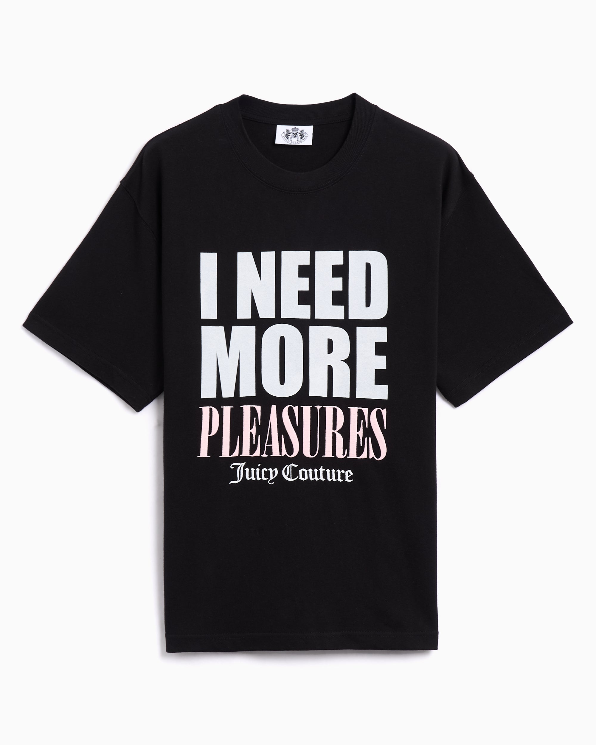 T-Shirts Pleasures x Juicy Couture Heavyweight Relaxed Men's T-Shirt - P25JC010-BLACK