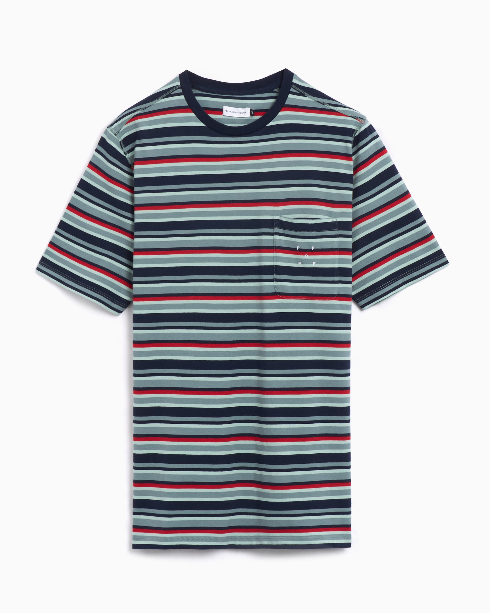 Pop Trading Company Men's Striped Pocket T-Shirt Men's T-Shirt