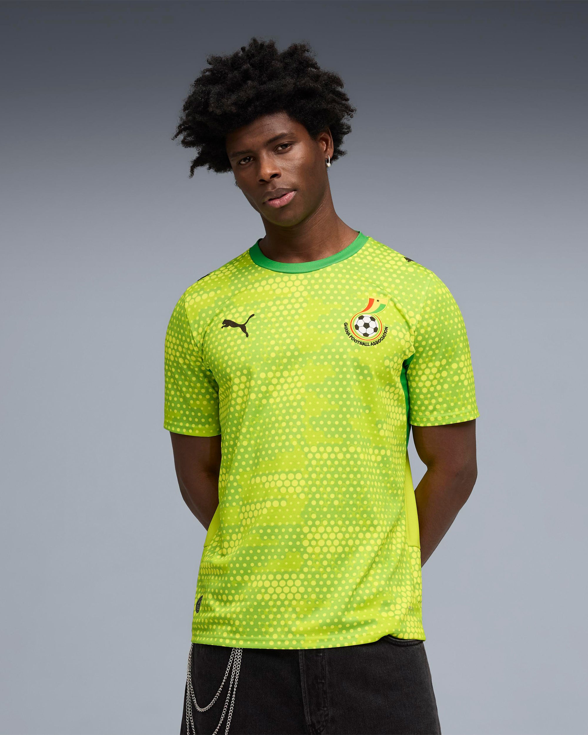 Puma x Salehe Bembury x Ghana Goalkeeper Logo Men's Jersey T-Shirt