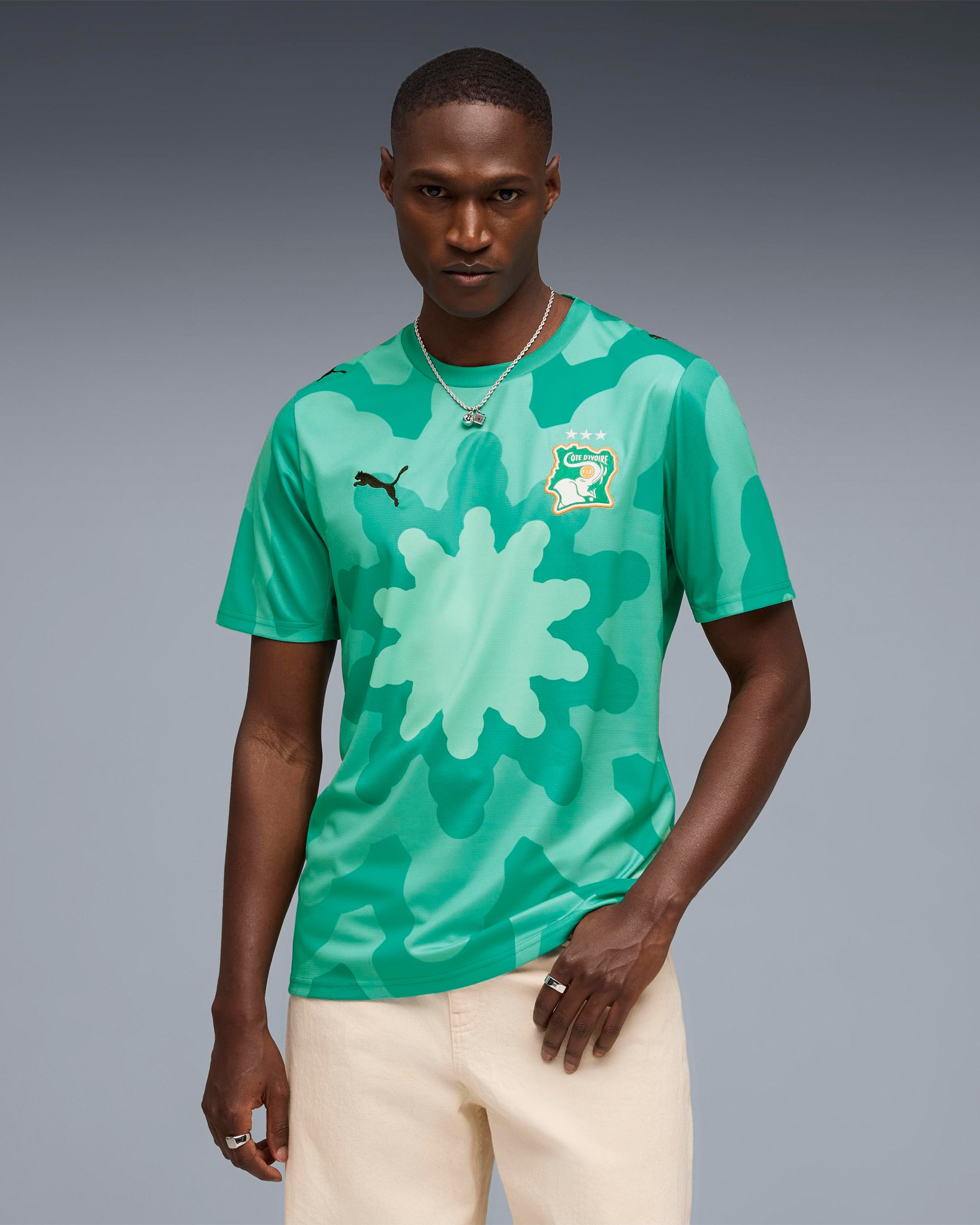 Puma x Salehe Bembury x Ivory Coast Goalkeepers Logo Men's Jersey T-Sh