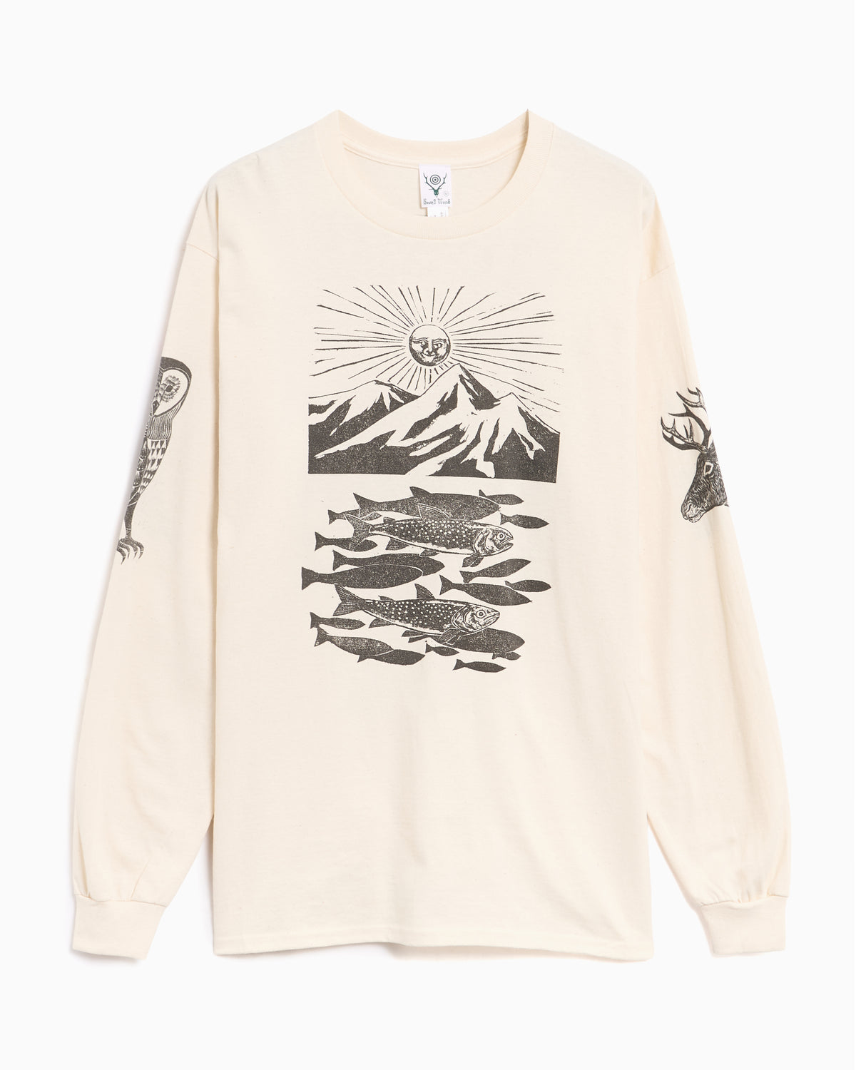South2 West8 x F.KITAMURA Graphic Long-Sleeved Relaxed Men