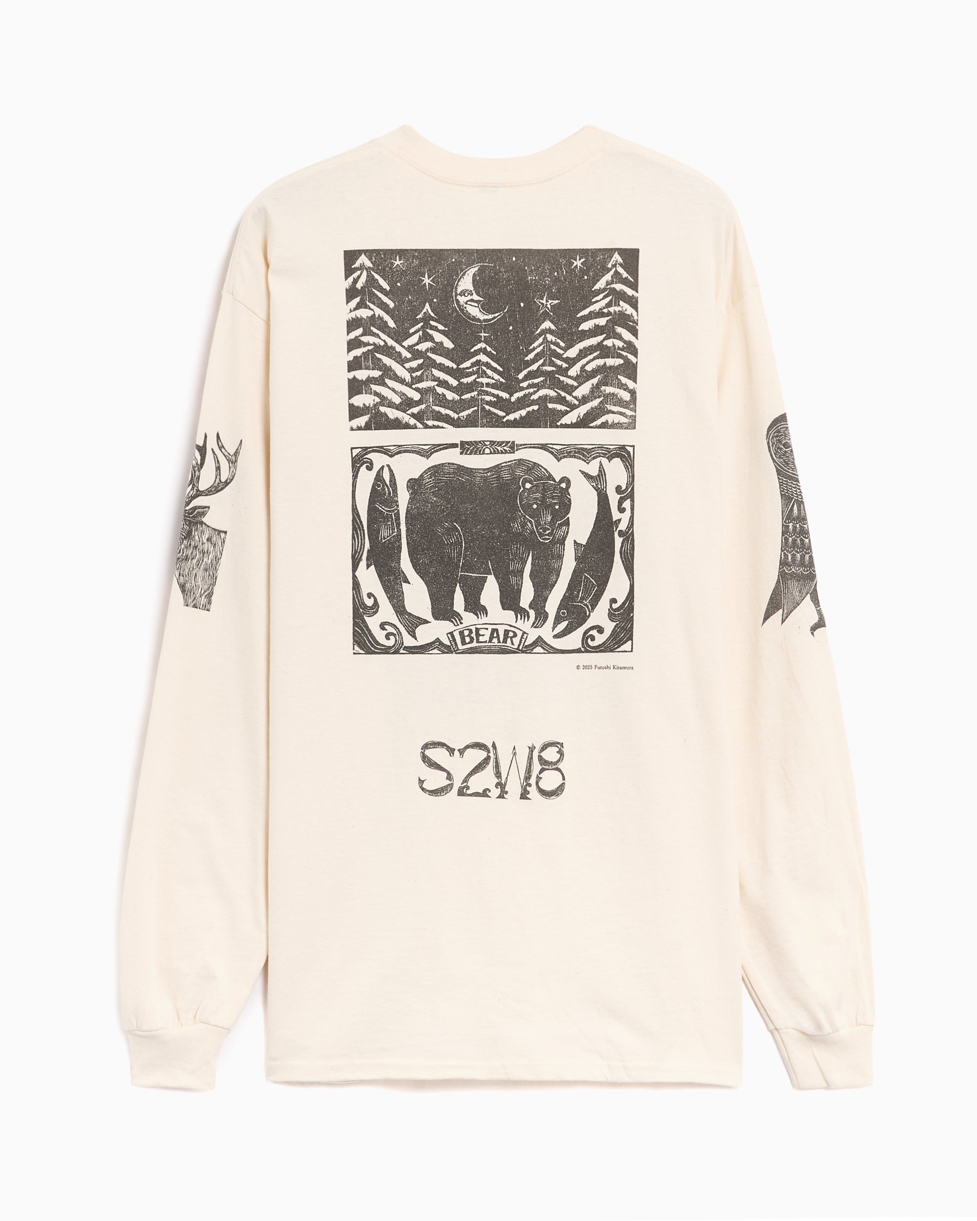 South2 West8 x F.KITAMURA Graphic Long-Sleeved Relaxed Men's T-Shirt