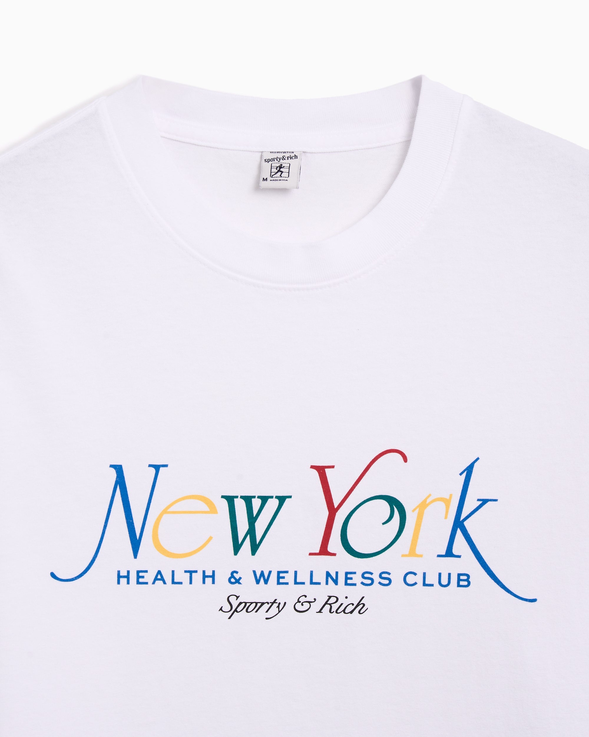 Sporty &amp; Rich Wellness 94 ラグビー  Tシャツ Wellness 94 Rugby Tee - White/Navy/Red – Sporty & Rich