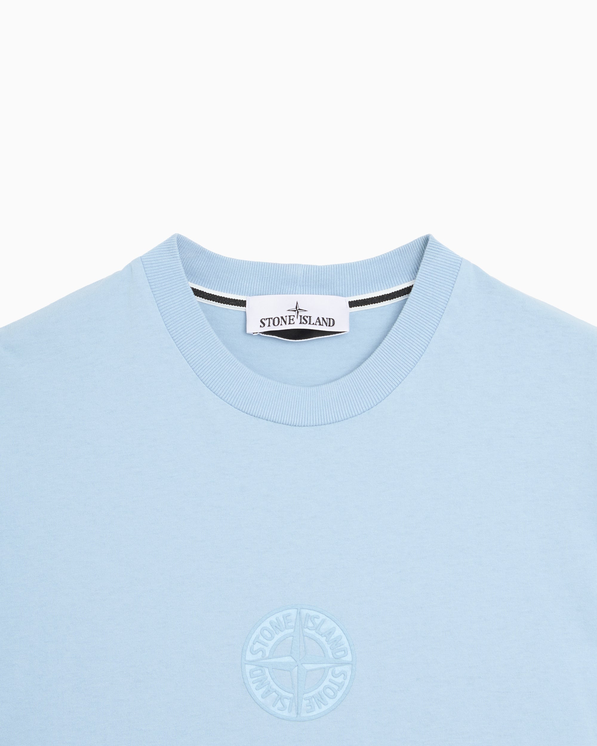 STONE  ロゴ刺繍 Tシャツ ライトブルー STONE ISLAND Plain Logo T-Shirt 'Light Blue' 79152NS82-V0041