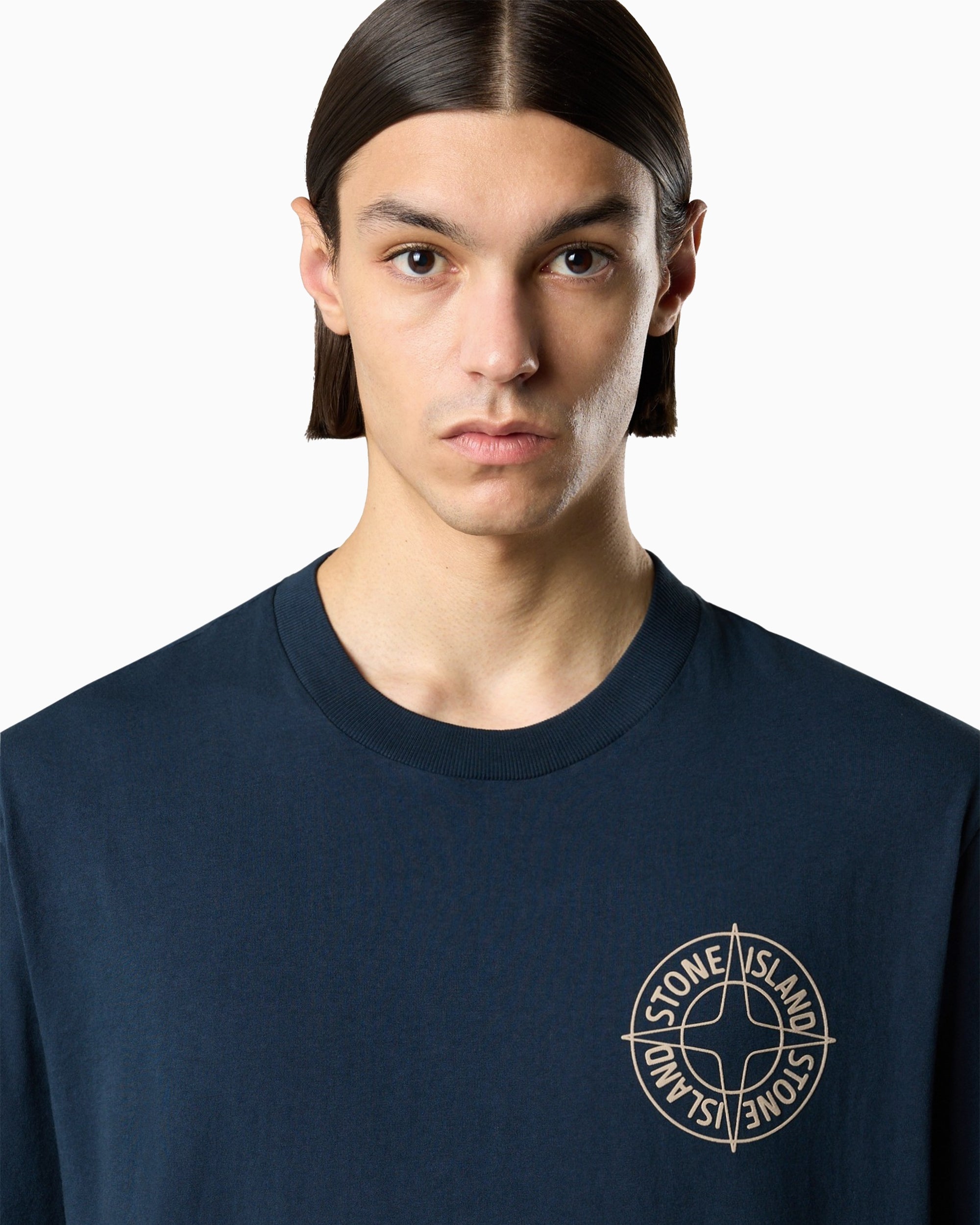 Stone island center logo Tshirts black