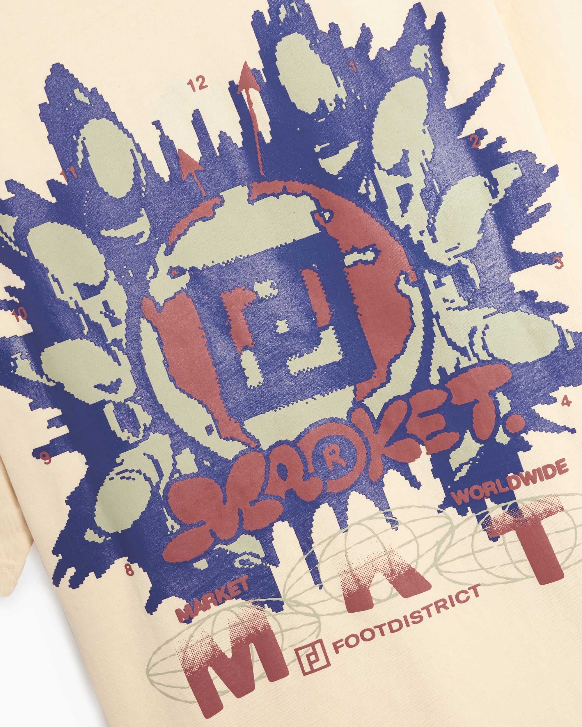 T-Shirts X MARKET FOOTDISTRICT x MARKET Worldwide Unisex T-Shirt Unisex T-Shirt - 360001485-ECRU