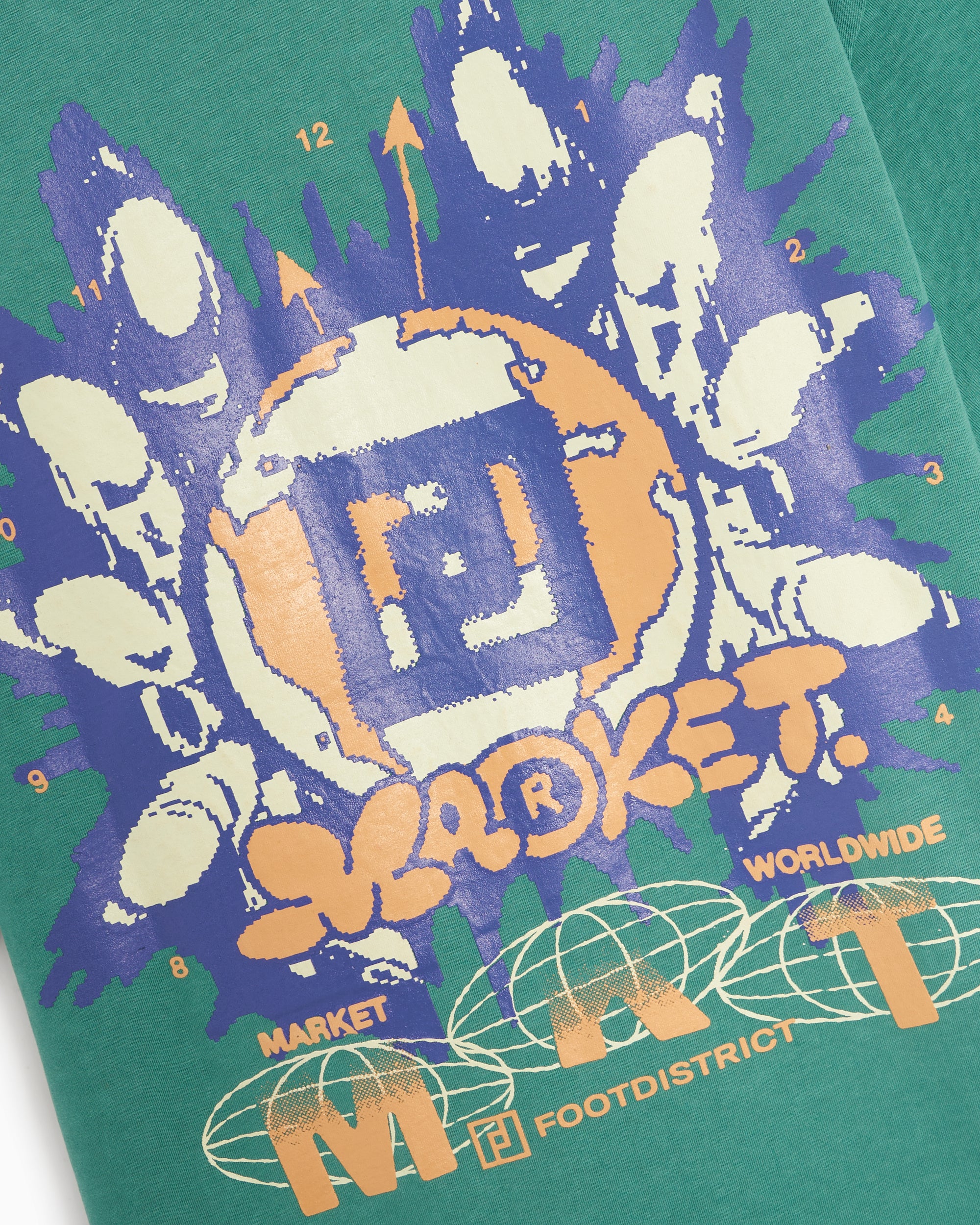 T-Shirts X MARKET FOOTDISTRICT x MARKET Worldwide Unisex T-Shirt Unisex T-Shirt - 360001485-EMERALD