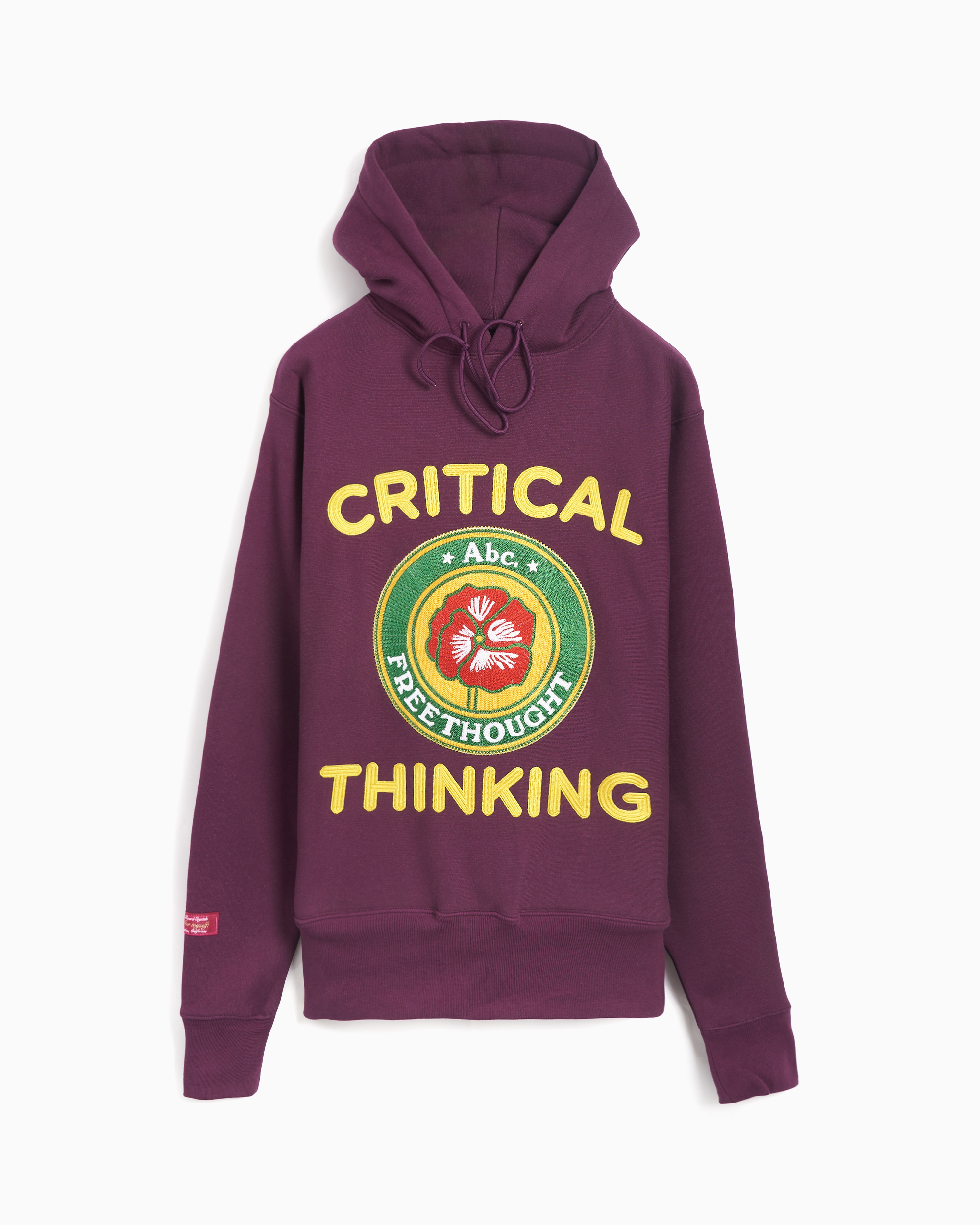 Abc. Critical Thinking Men's Hoodie Ref. ABC-CT-H028-BLACKBERRY Cor Bordeaux Tamanho L